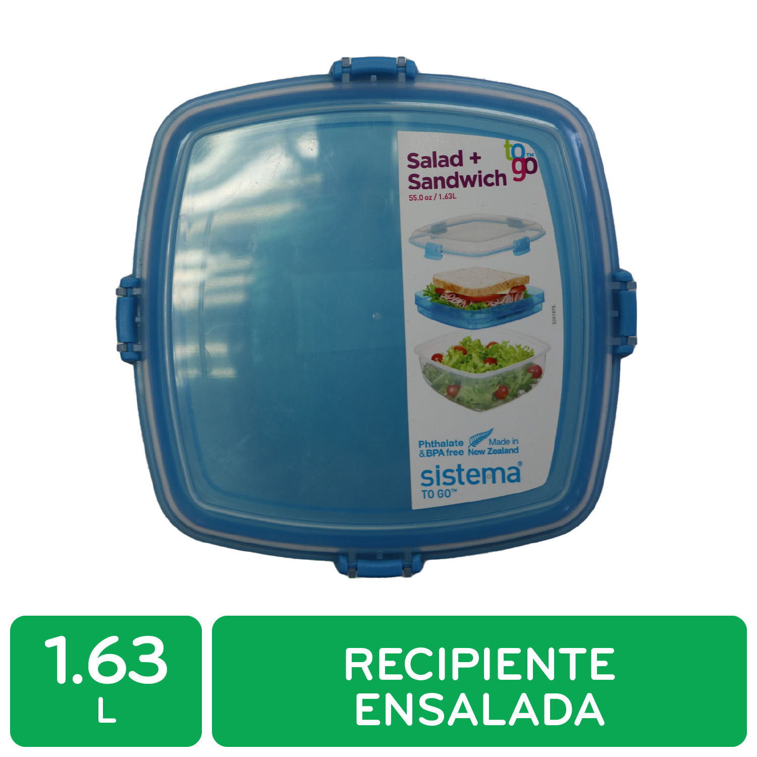 NEW Sistema Salad + Sandwich To Go 1.63L Food Storage Container Green Lunch  Box!