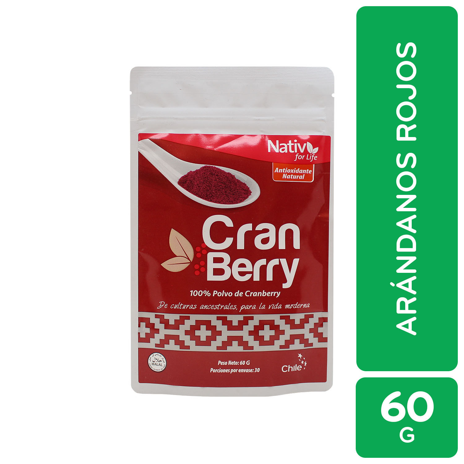 Cranberry Nativ For Life Bolsa 60 G