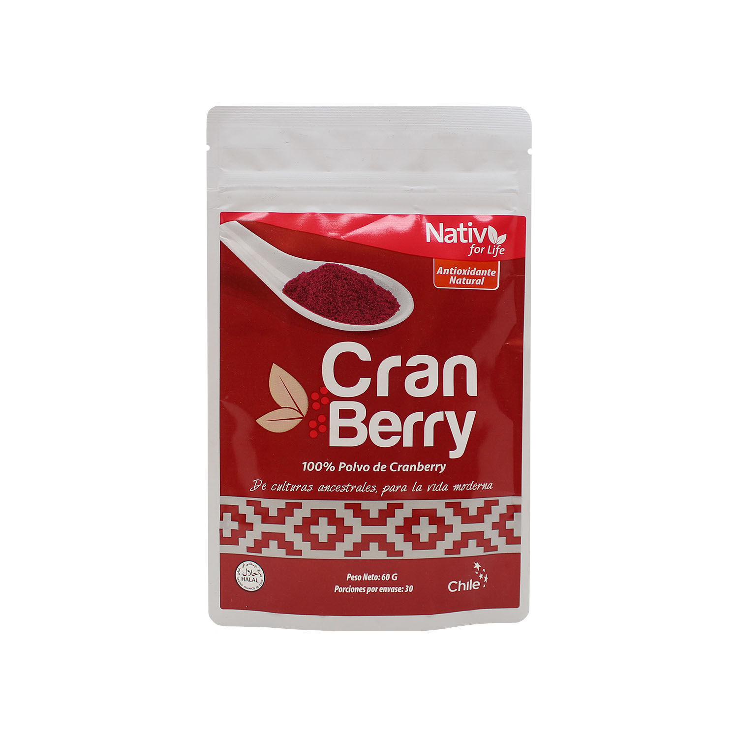 Cranberry Nativ For Life Bolsa 60 G