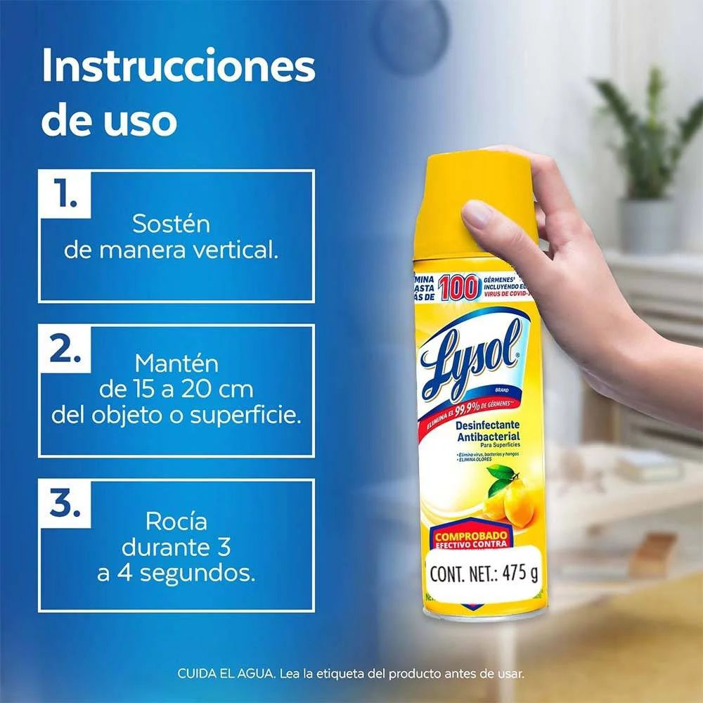 Desinfectante Aerosol Lemon Breeze Lysol Lata 538 G