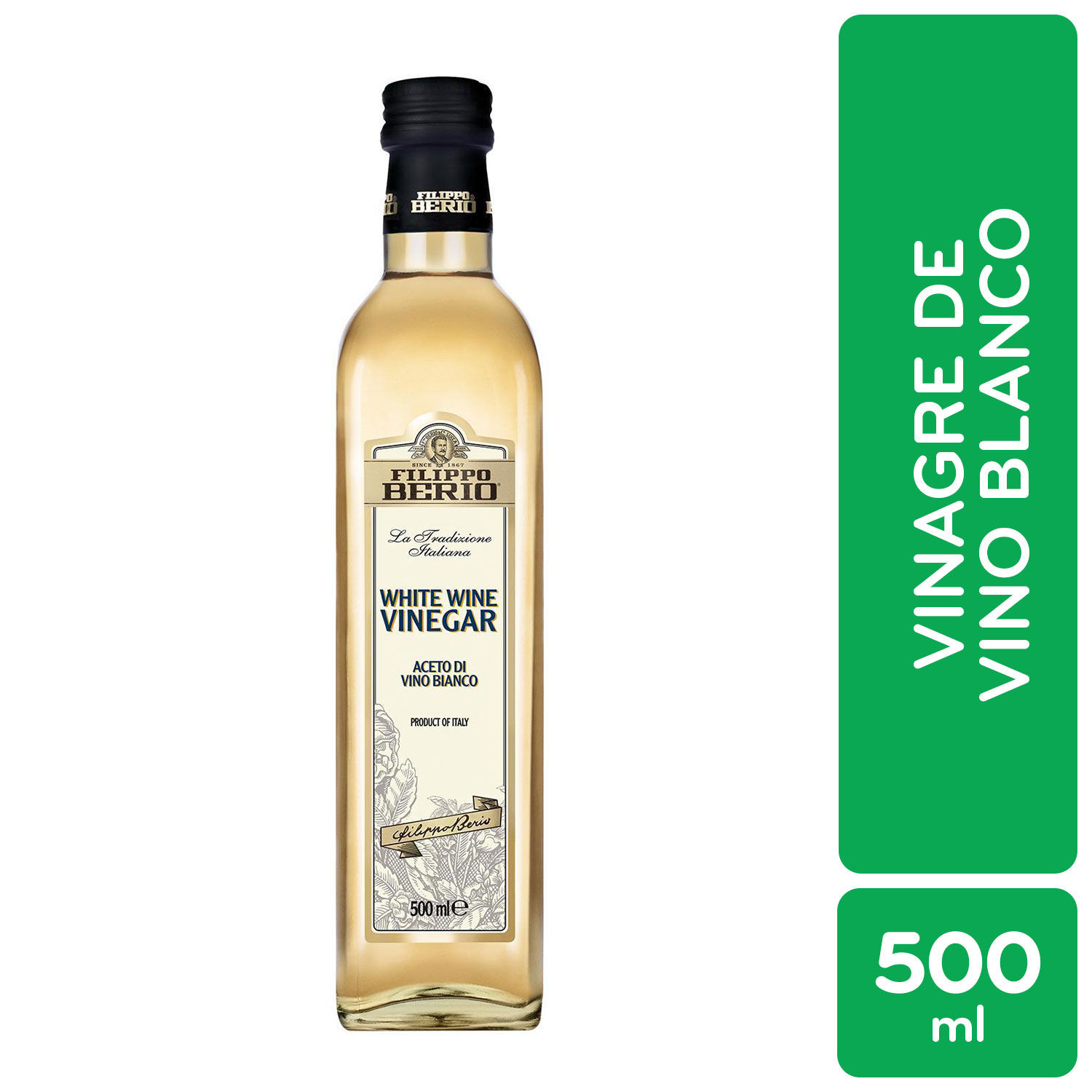 Vinagre Vino Blanco Filipo Berio Botella 500 Ml