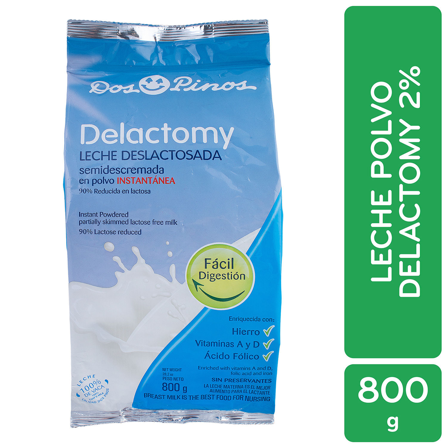 Leche polvo sin lactosa 800 g