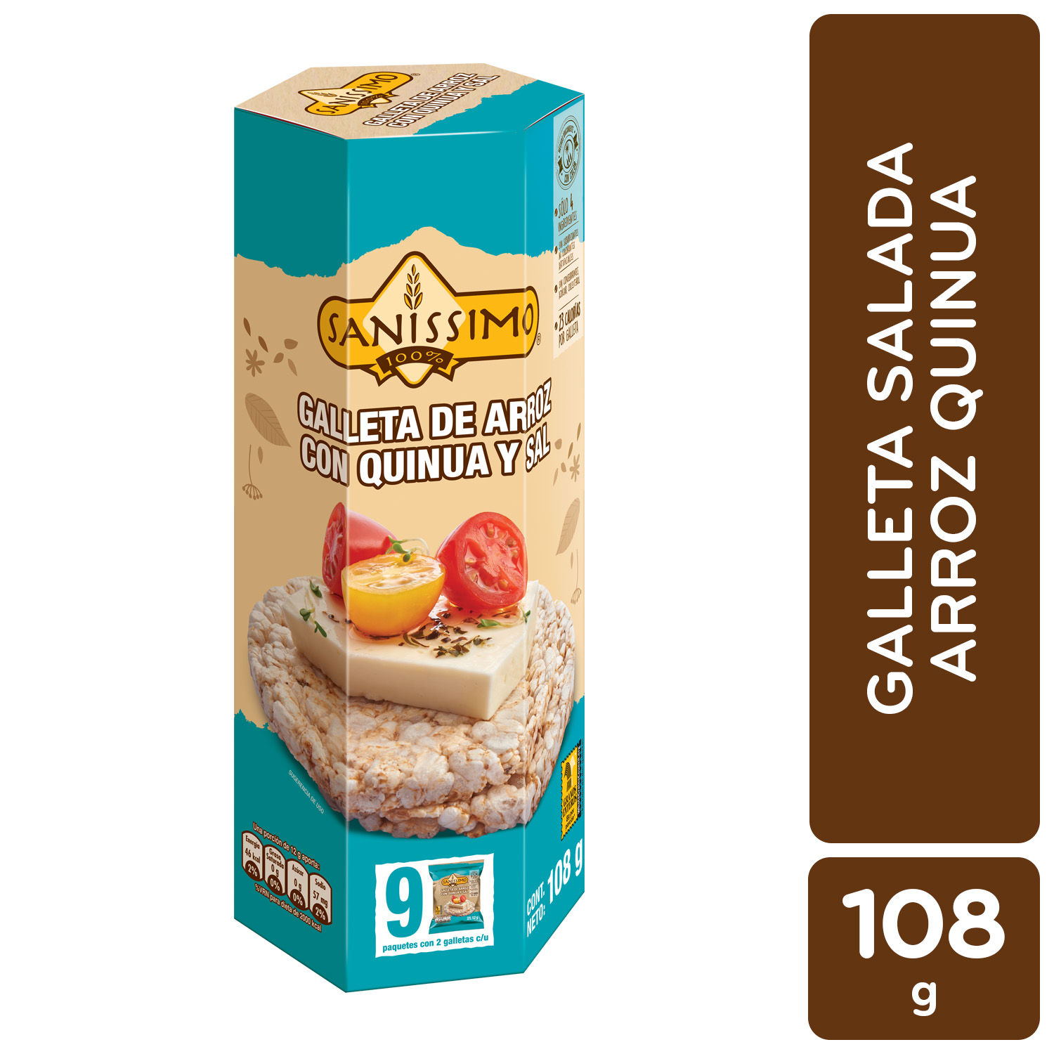 Galleta Salada Arroz Quinoa Sanissimo Caja 108 G