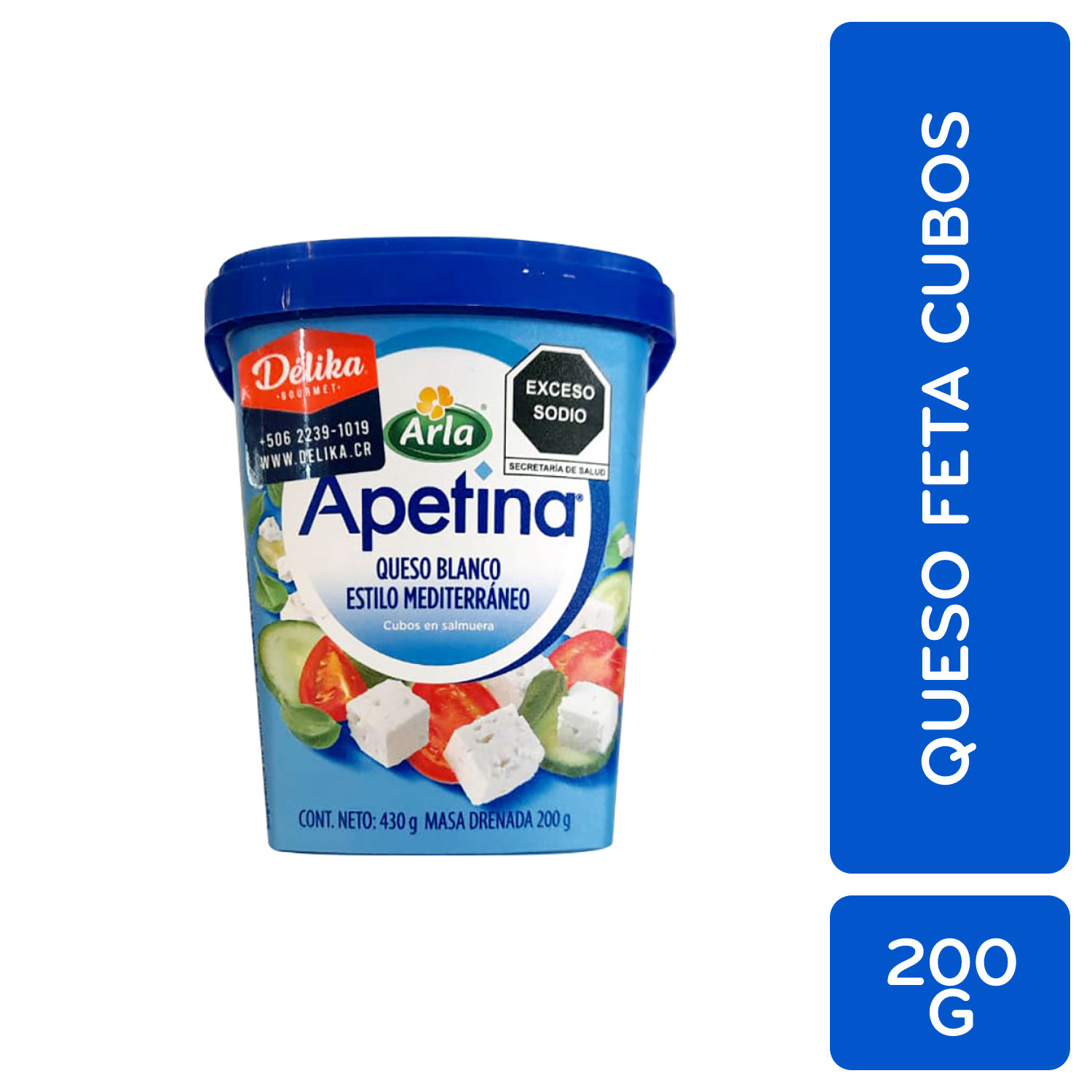 Queso Feta Cubos Apetina Envase 200 G