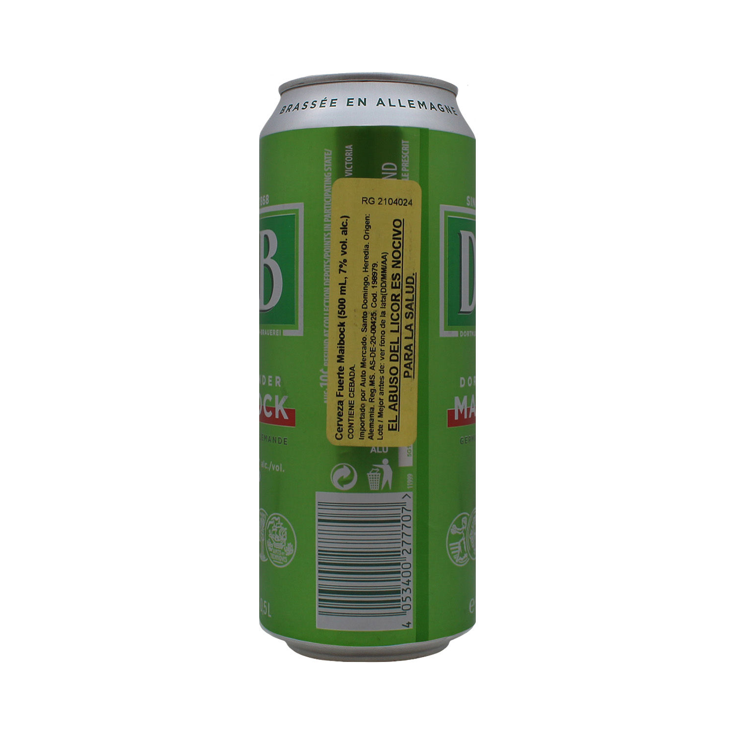 Cerveza Importada 7% Alcohol Alemania Dab Lata 500 Ml