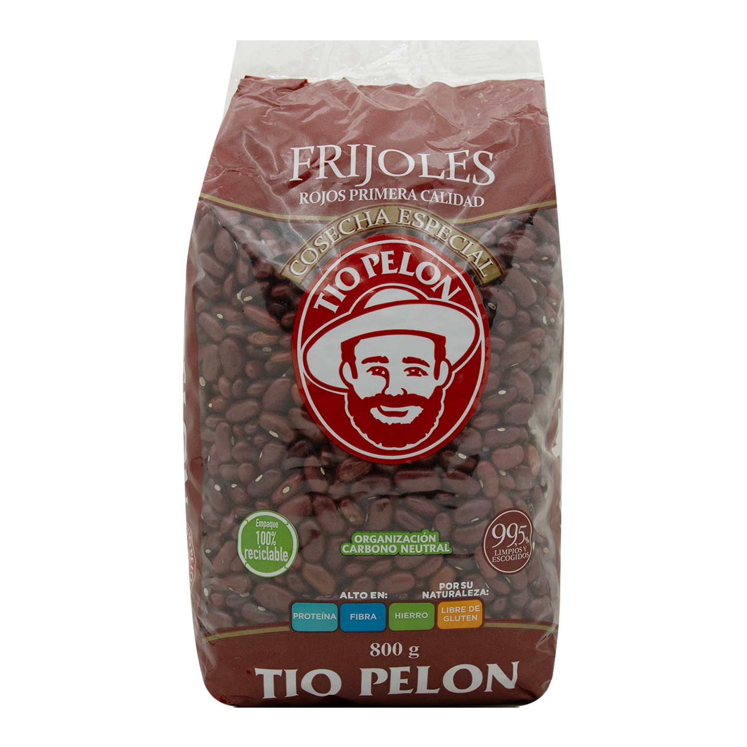 Frijol Rojo Cosecha Especial Tio Pelon Bolsa 800 G