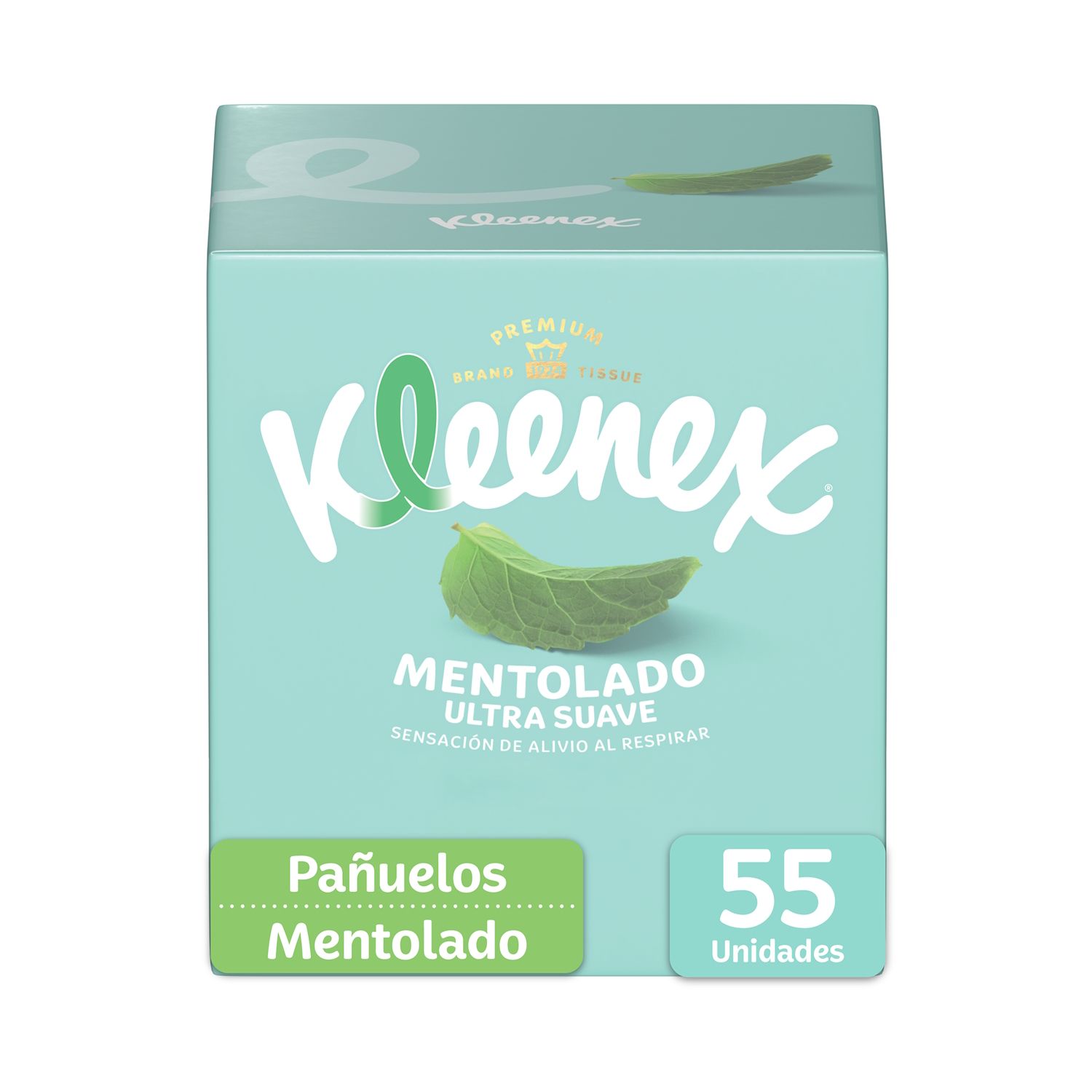 Pañuelo Facial Regular Menta Kleenex Caja 105 G