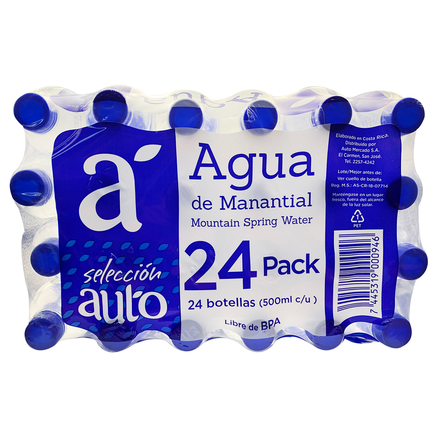 Agua Natural Manantial 24u De 500 Ml Seleccion Auto Paquete 12000 Ml