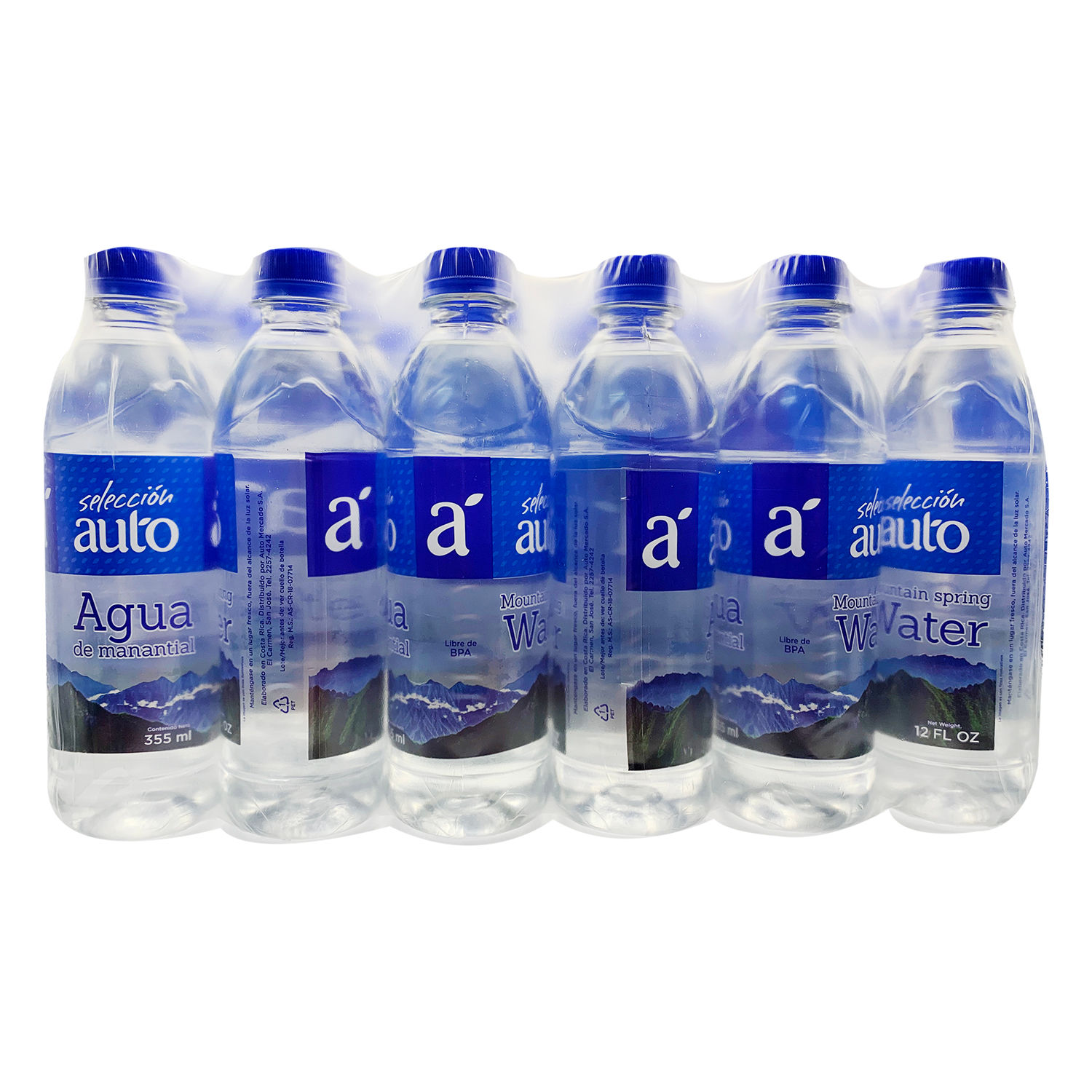 Agua Natural Manantial 30u De 355 Ml Seleccion Auto Paquete 10650 Ml