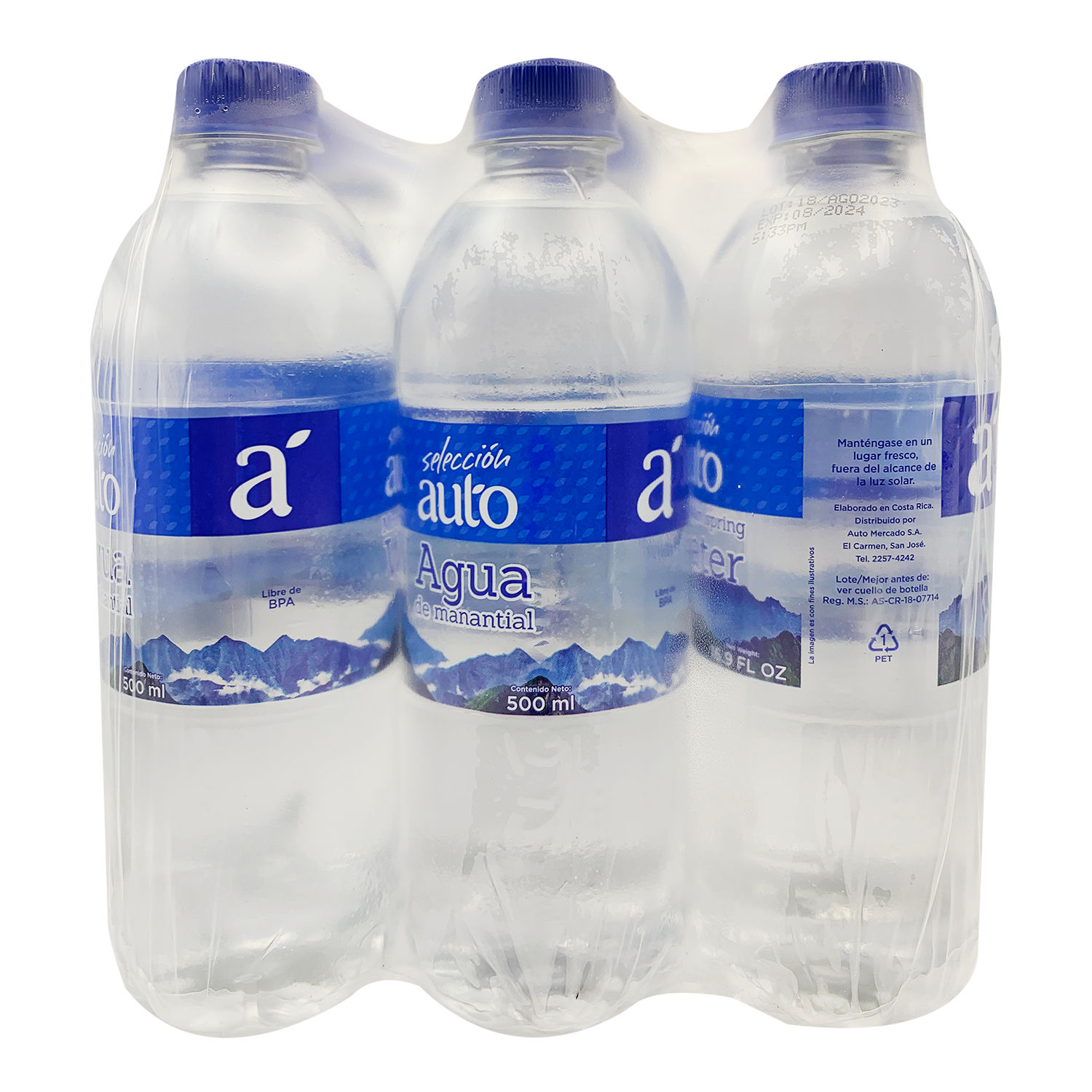 Agua Natural Manantial 6u Seleccion Auto Paquete 3000 Ml