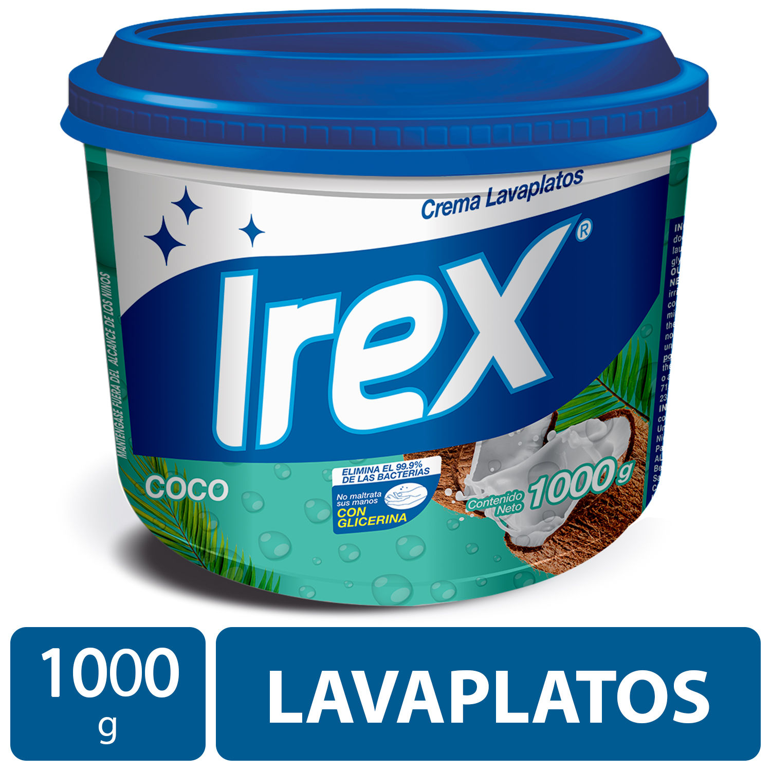 Lavaplatos Crema Coco Irex Envase 1000 G