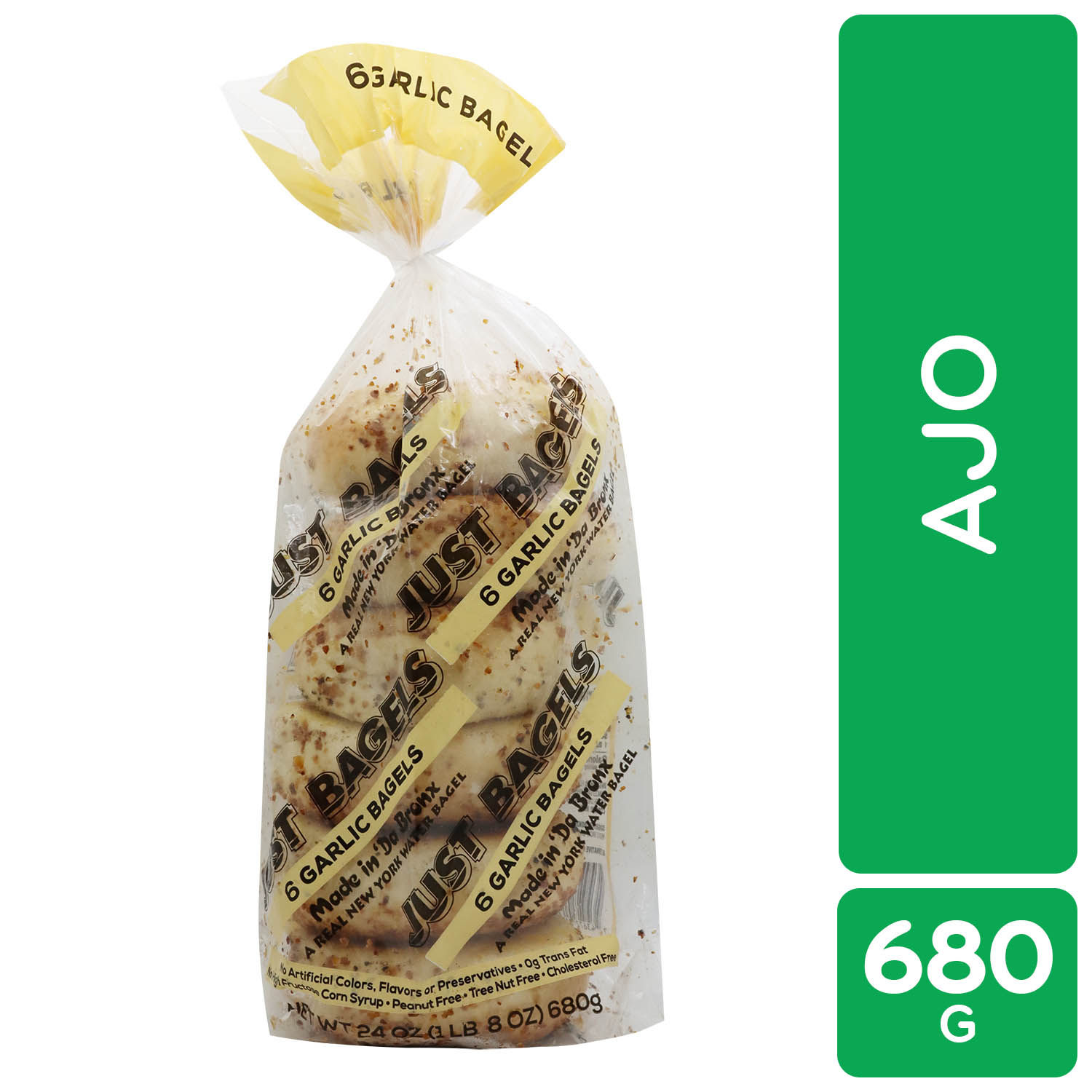 Pan Bagel Ajo Just Bagels Paquete 680 G