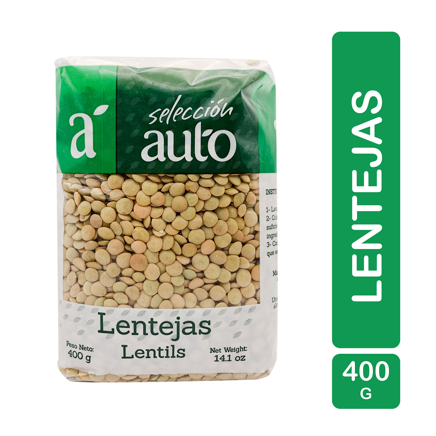 Lentejas Seleccion Auto Bolsa 400 G