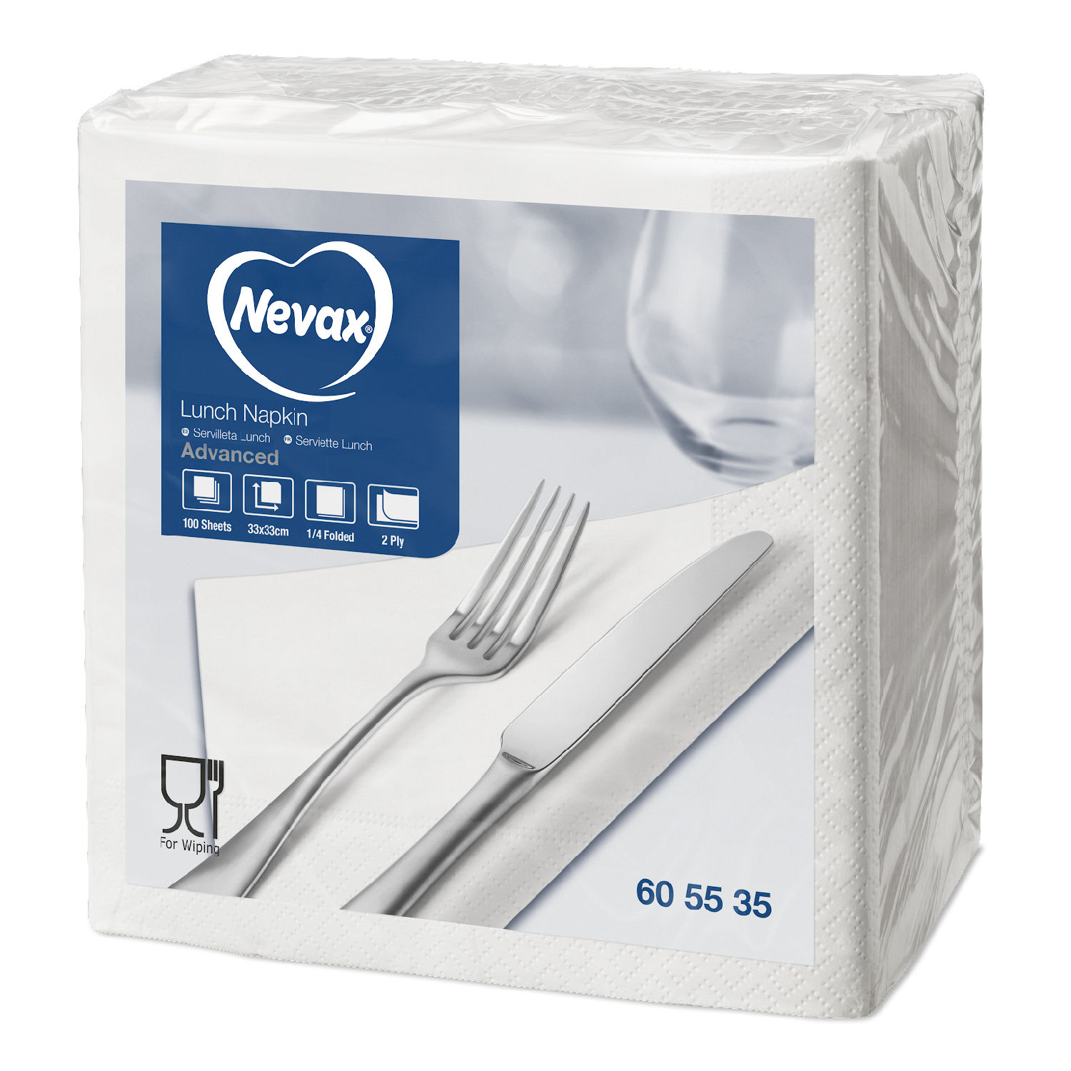 Servilleta Papel Lisa Cuadrada Almuerzo Nevax Bolsa 36 Unid