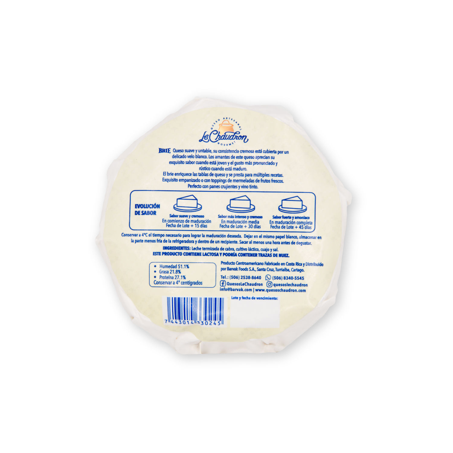 Queso Cabra Brie Le Chaudron Paquete 130 G