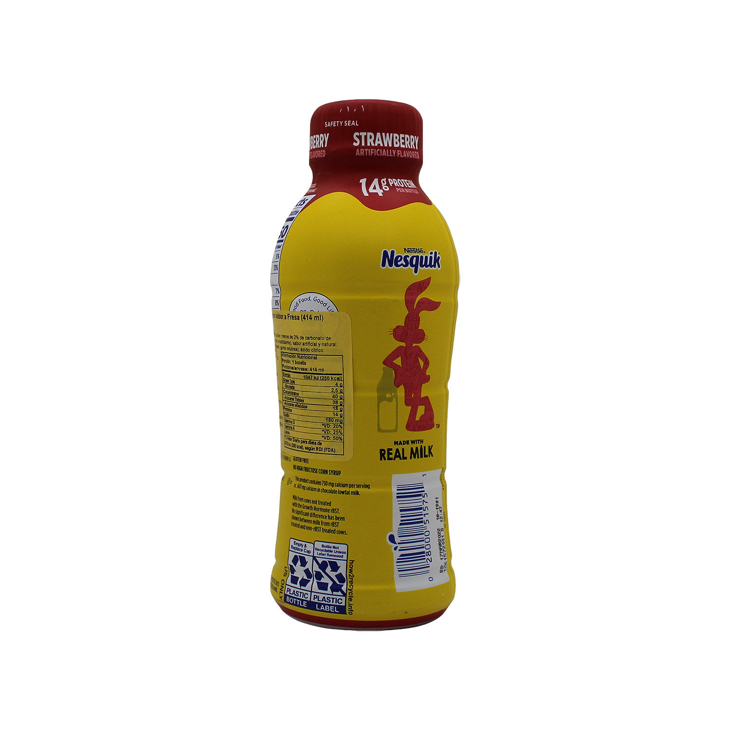 Leche Saborizada Fresa Nesquik Envase 414 Ml