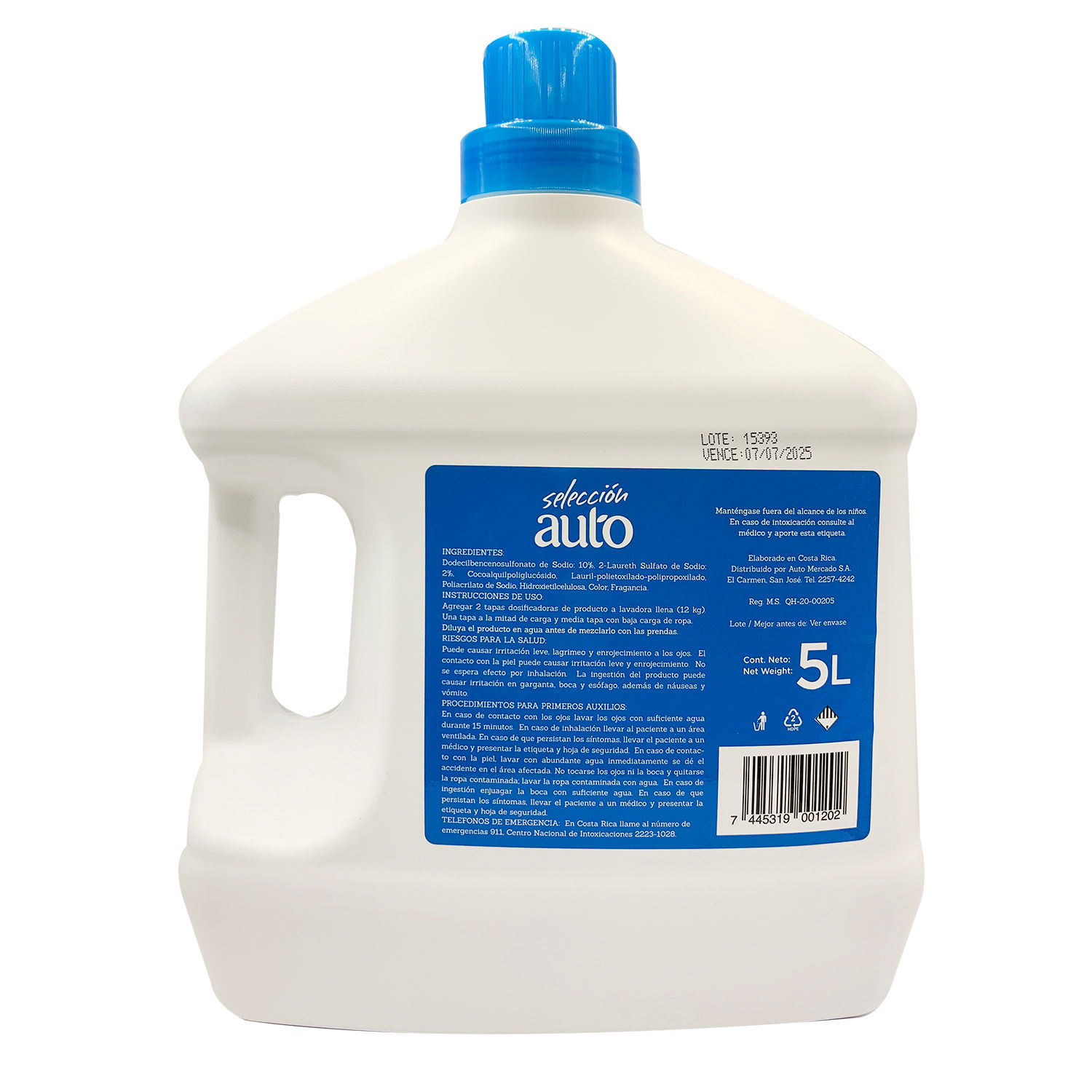 Detergente Liquido Bio Seleccion Auto Envase 5000 Ml