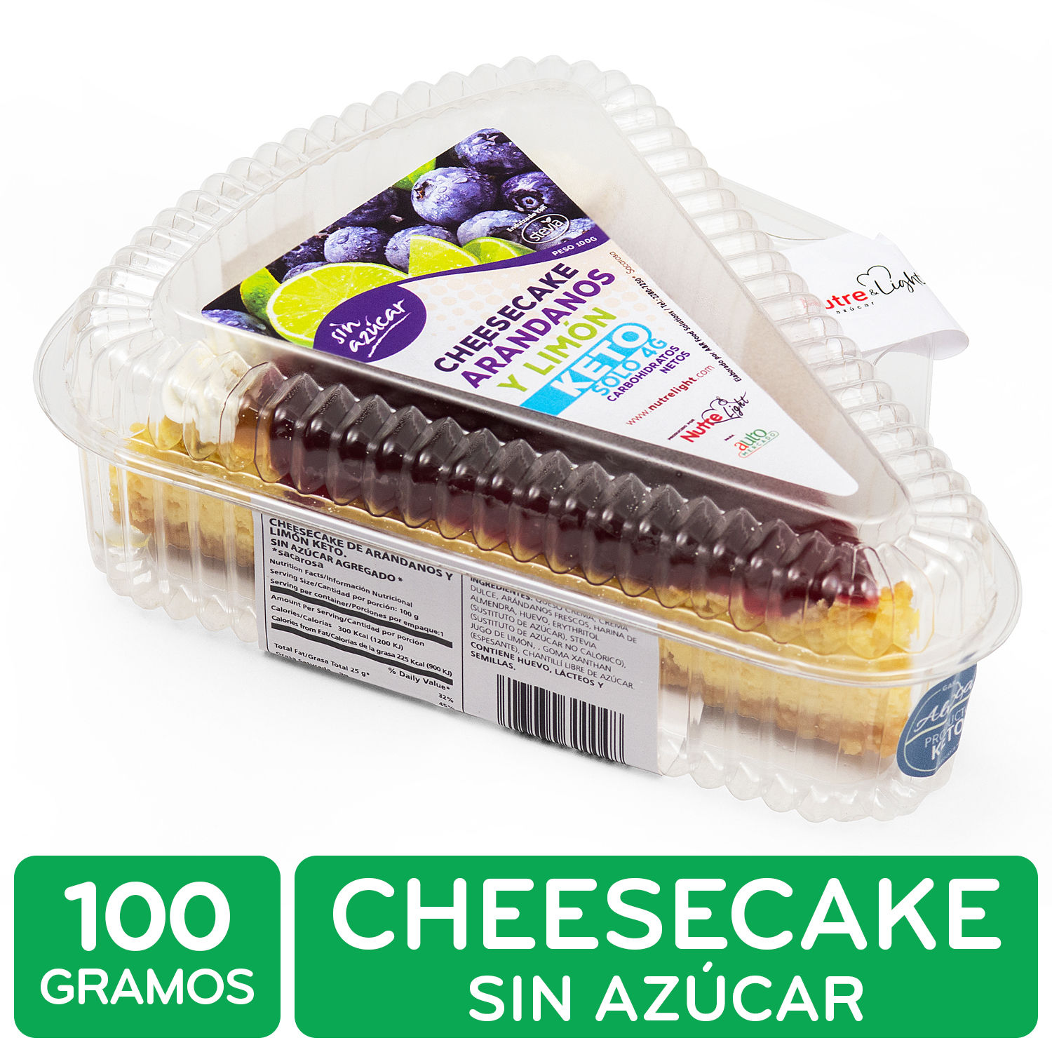 Cheesecake Arándano Limón Keto Nutrelight Envase 110 G