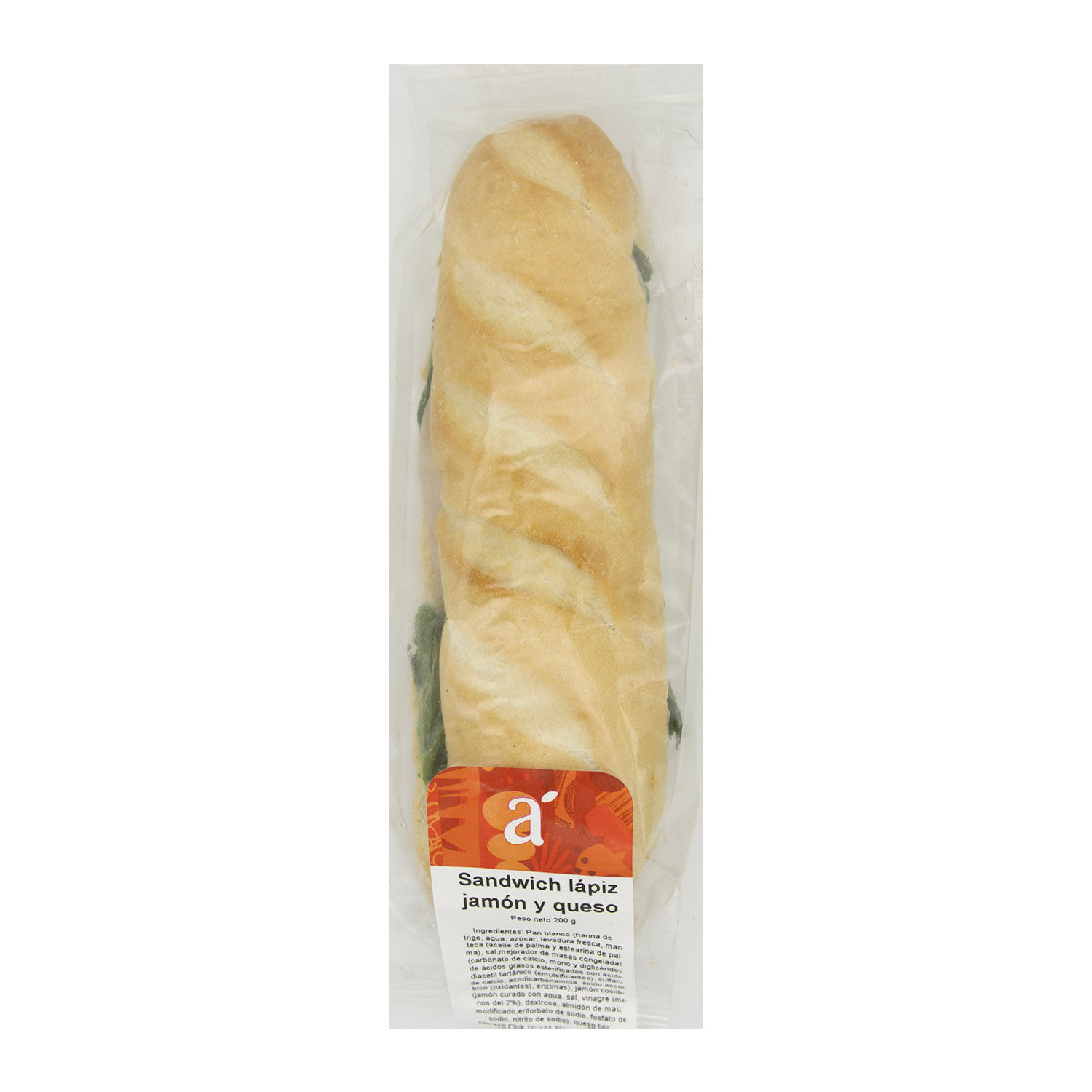 Sandwich Lapiz Jamon Y Queso Auto Mercado Unidad 200 G