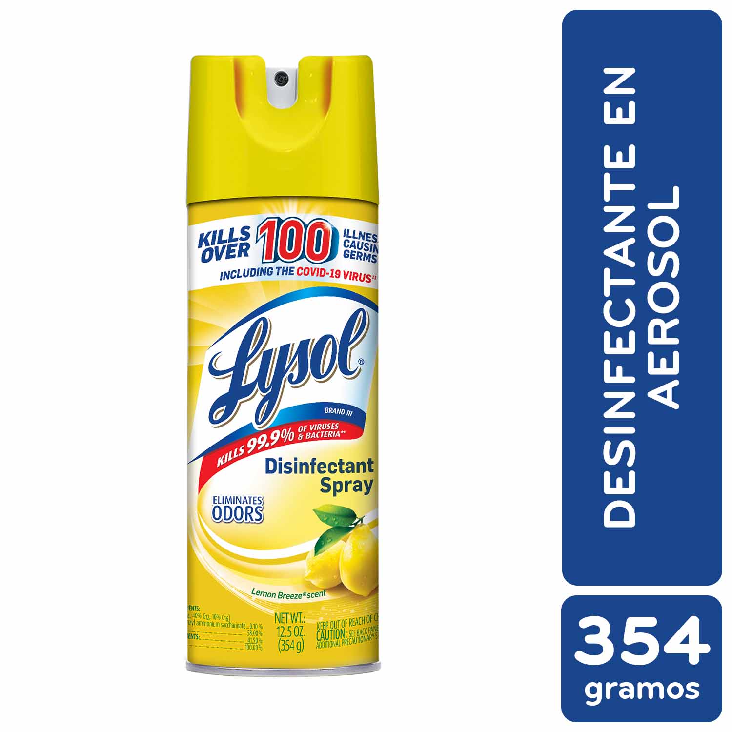 Desinfectante Aerosol Lemon Lysol Lata 354 G