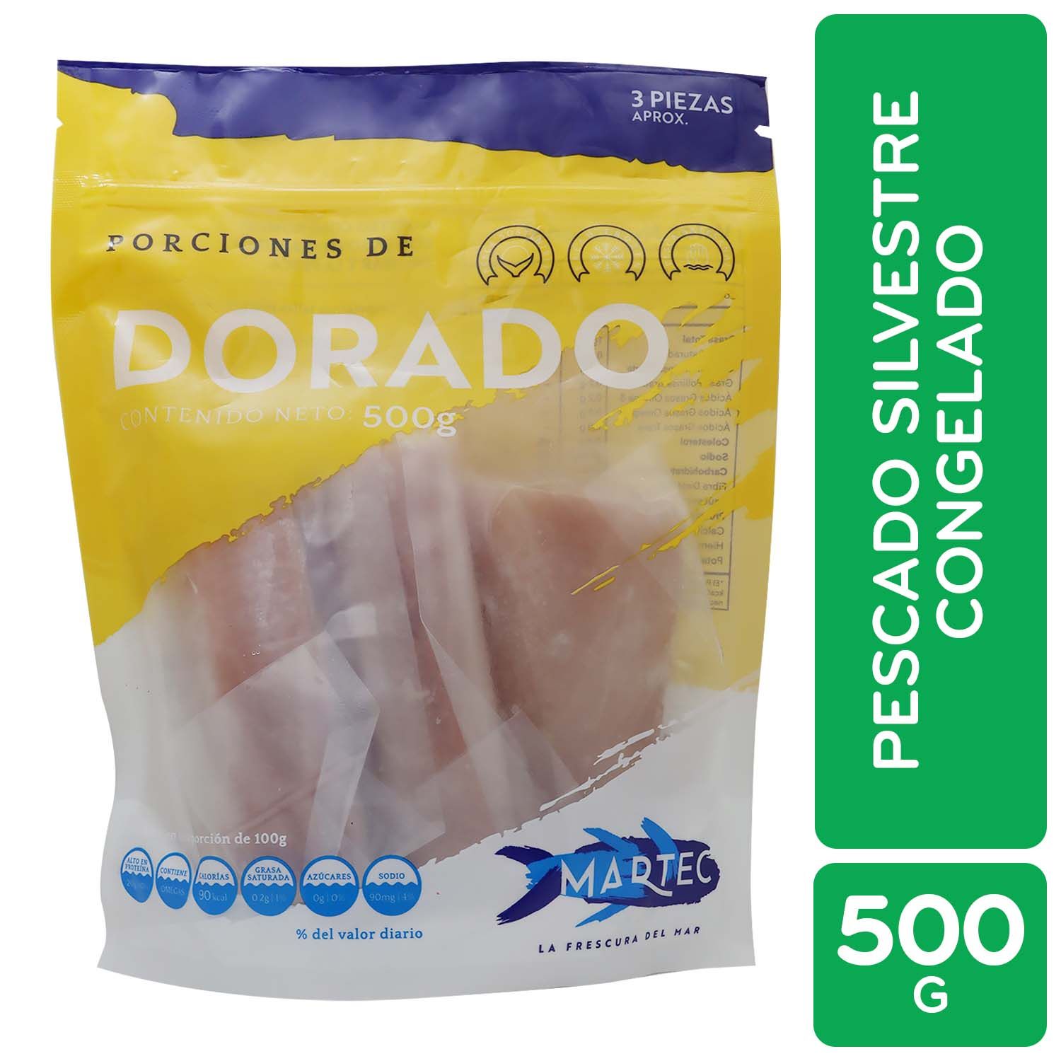 Filet Dorado Mahi Mahi Porcion Congelado Auto Mercado Paquete 500 G