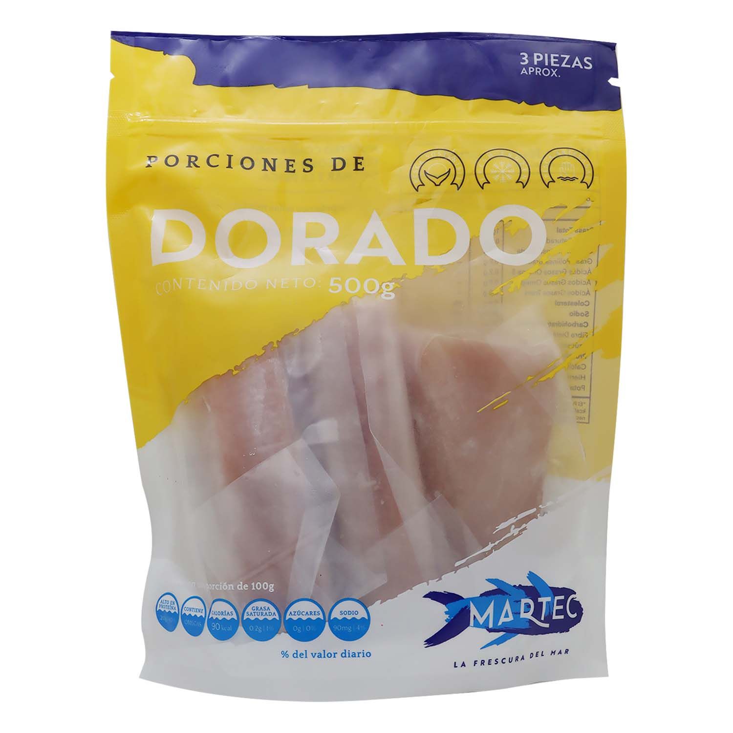 Filet Dorado Mahi Mahi Porcion Congelado Auto Mercado Paquete 500 G