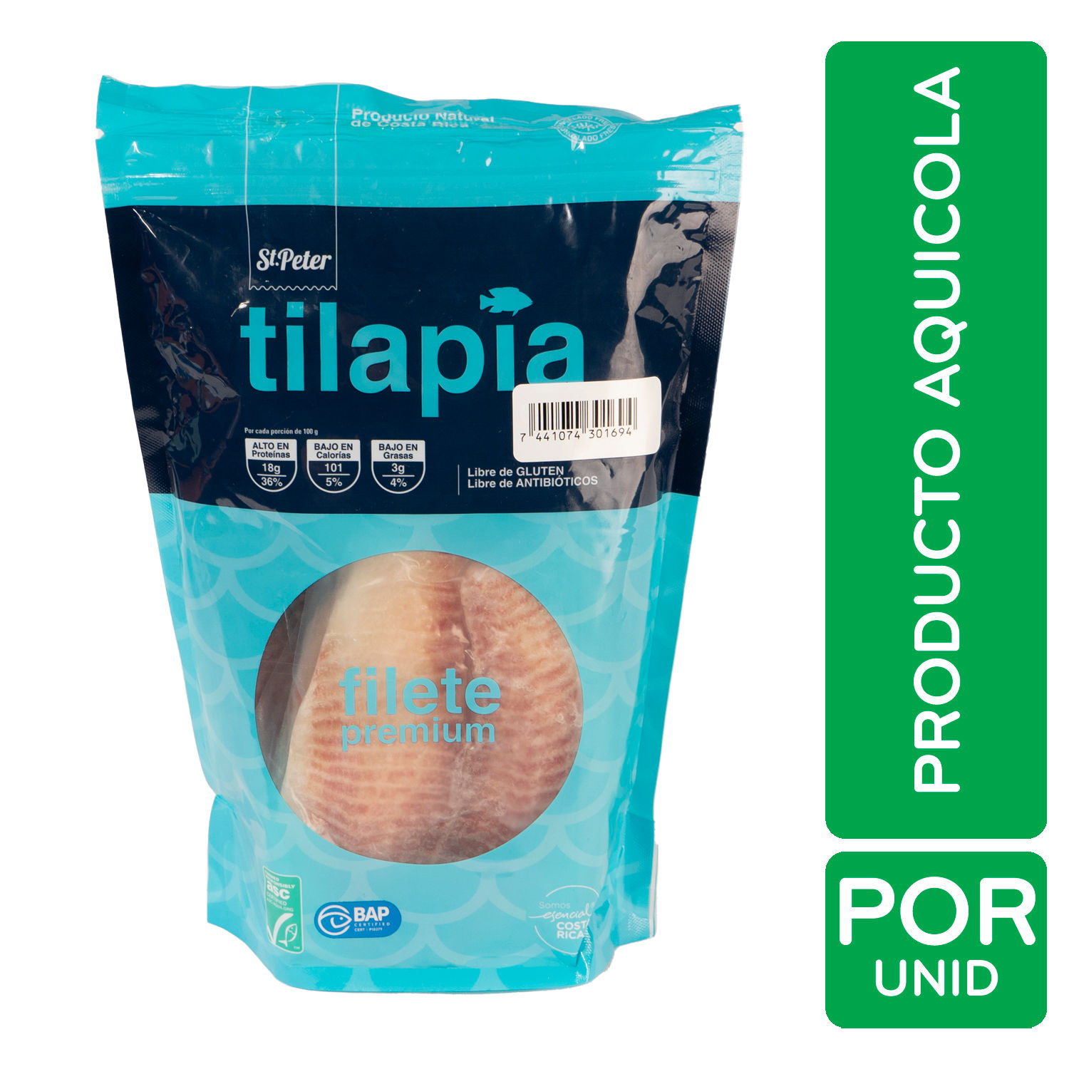 Filet Tilapia Aquicola Congelado Auto Mercado Paquete 630 G