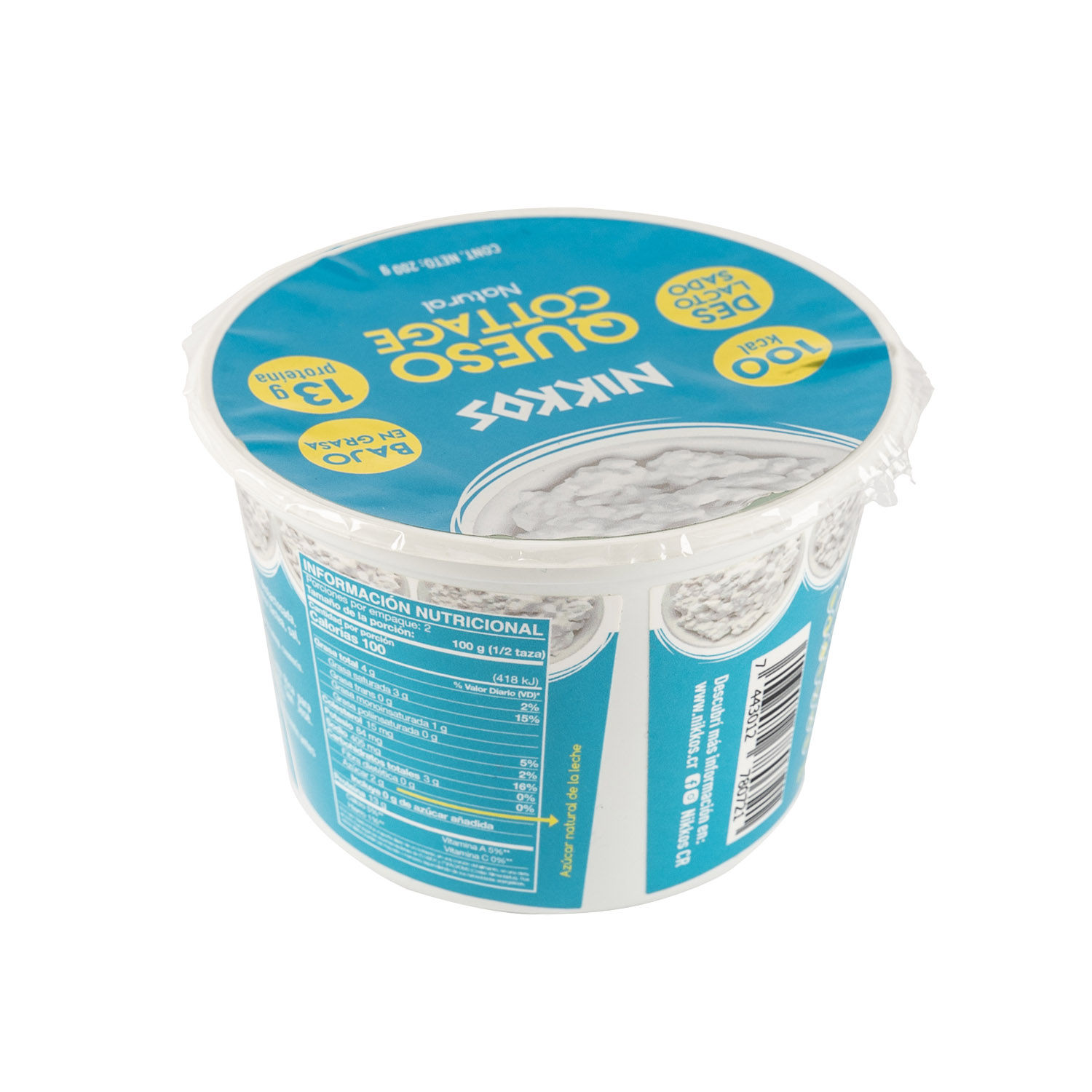 Queso Cottage Natural Nikkos Envase 200 G