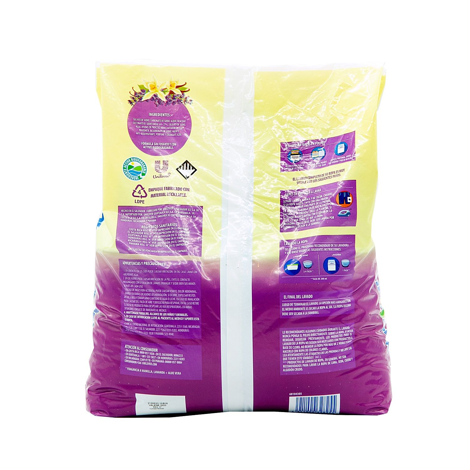 Detergente Polvo Vainilla Rinso Bolsa 4.5 Kg