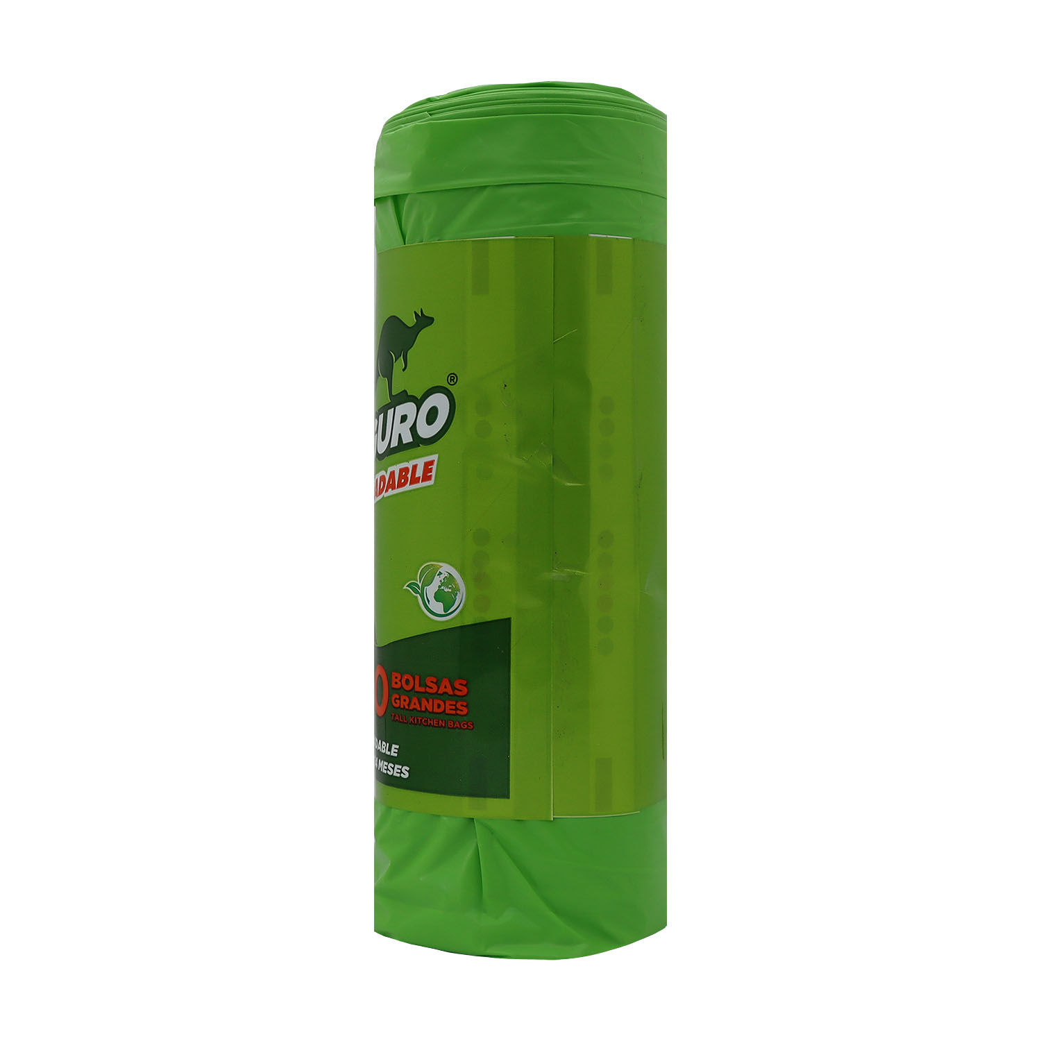 Bolsa Basura Grande Verde Rollo Bio Kanguro Bolsa 20 Unid