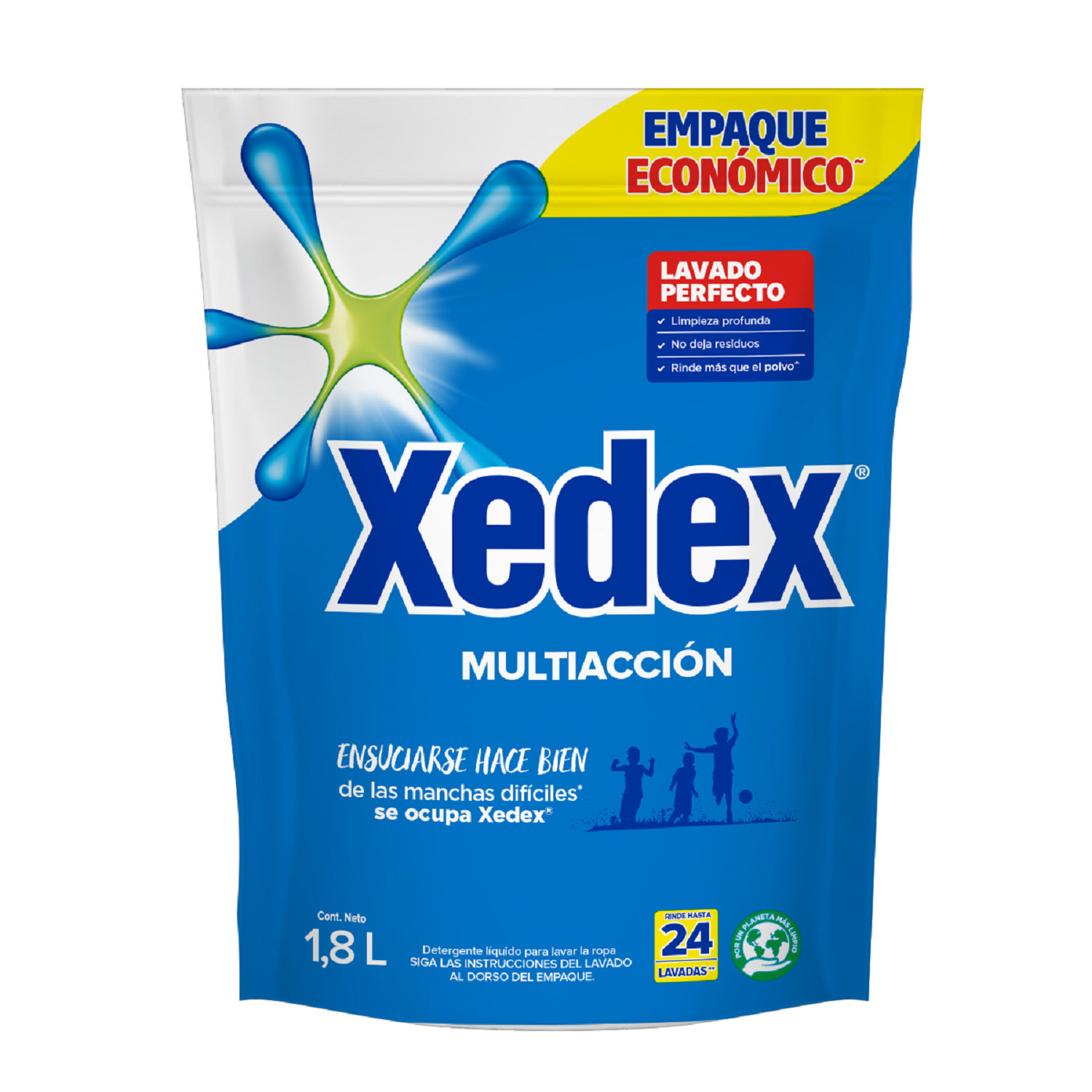 Detergente Liquido Multiaccion Xedex Bolsa 1800 Ml