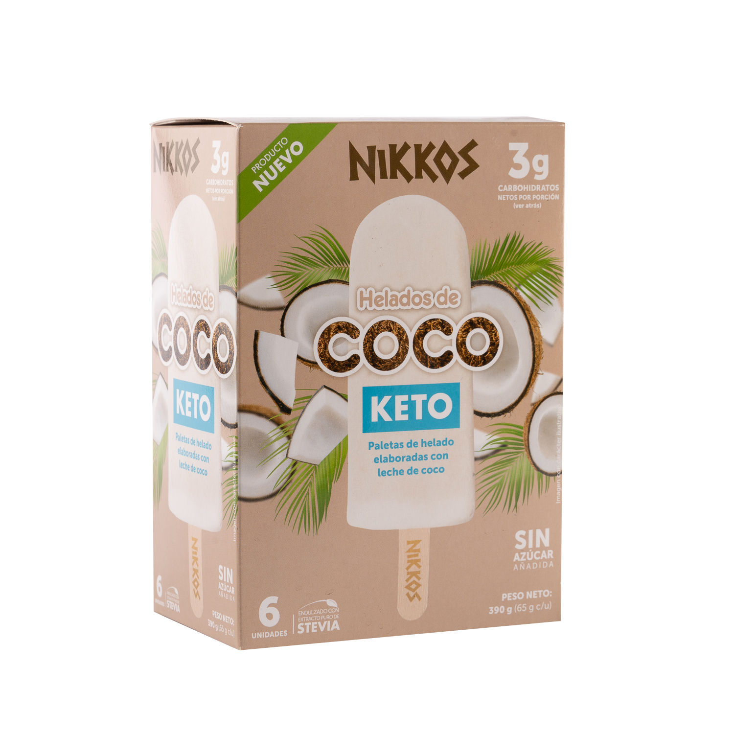 Paleta Keto Coco Nikkos Caja 390 G