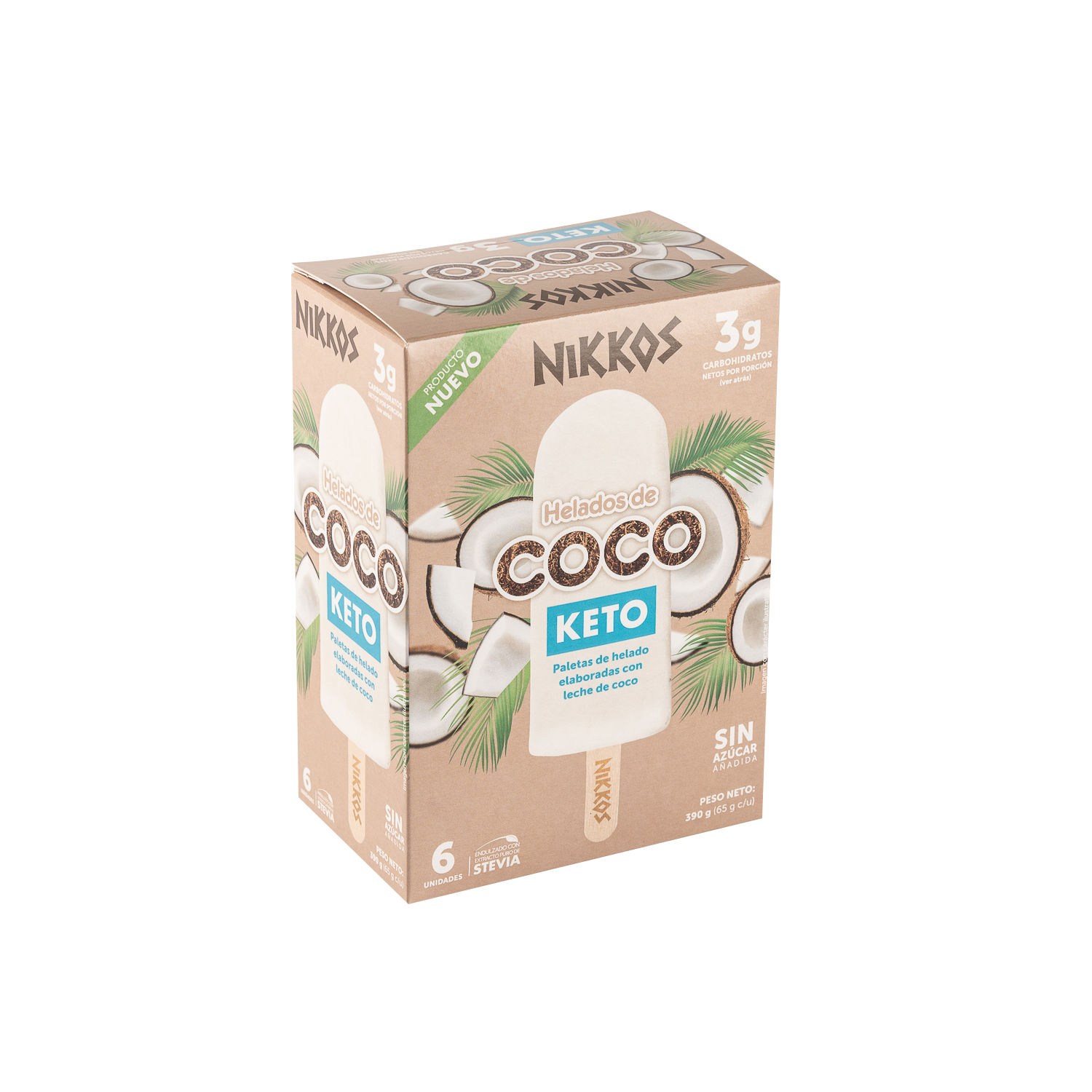 Paleta Keto Coco Nikkos Caja 390 G