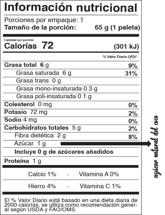 Paleta Keto Coco Nikkos Caja 390 G