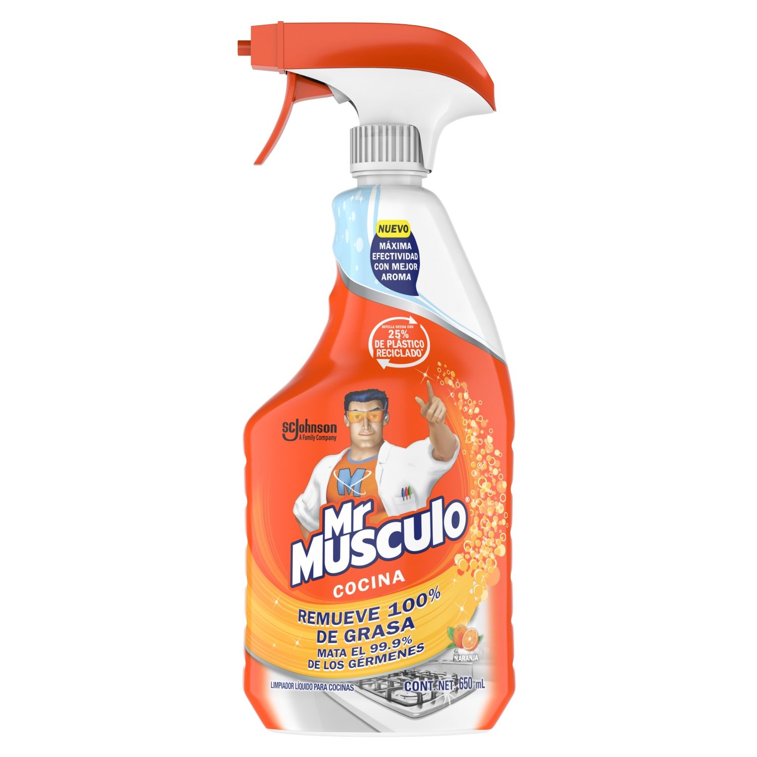 Limpiador Cocina Antigrasa Naranja Mr Musculo Envase 650 Ml