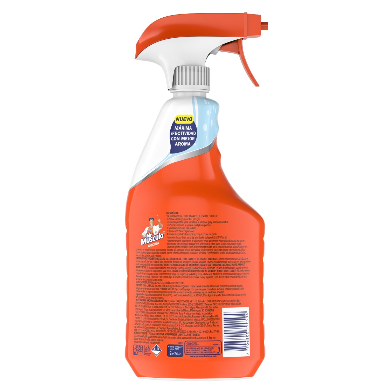 Limpiador Cocina Antigrasa Naranja Mr Musculo Envase 650 Ml