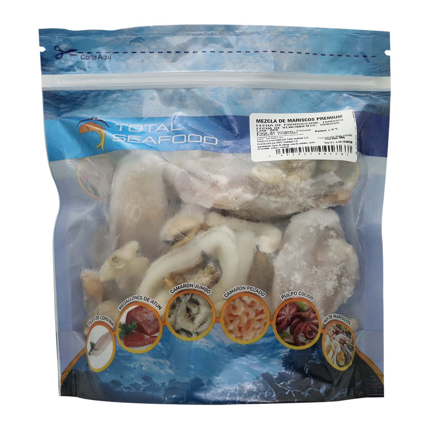 Mariscada Carne Premium Congelado Auto Mercado Bolsa 500 G