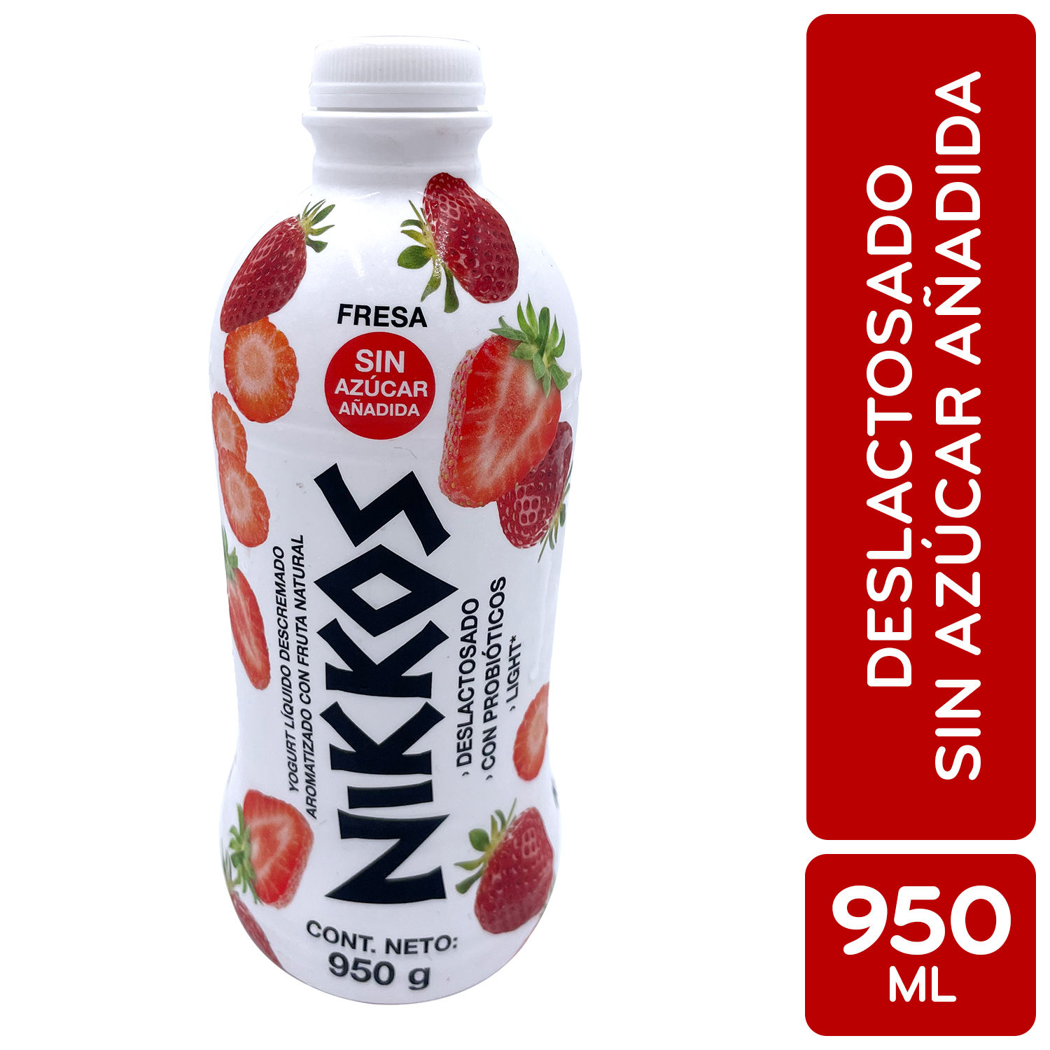 Yogurt Liquido Light Fresa Nikkos