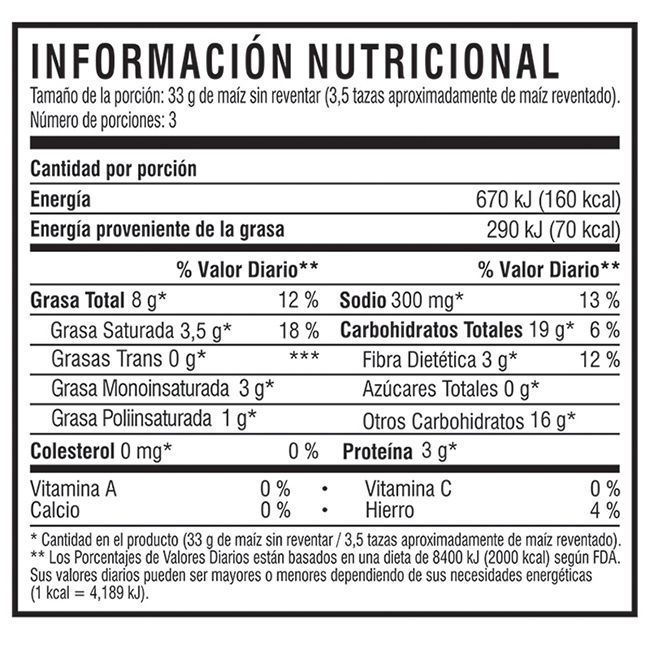 Palomita Microondas Natural Jacks Bolsa 99 G