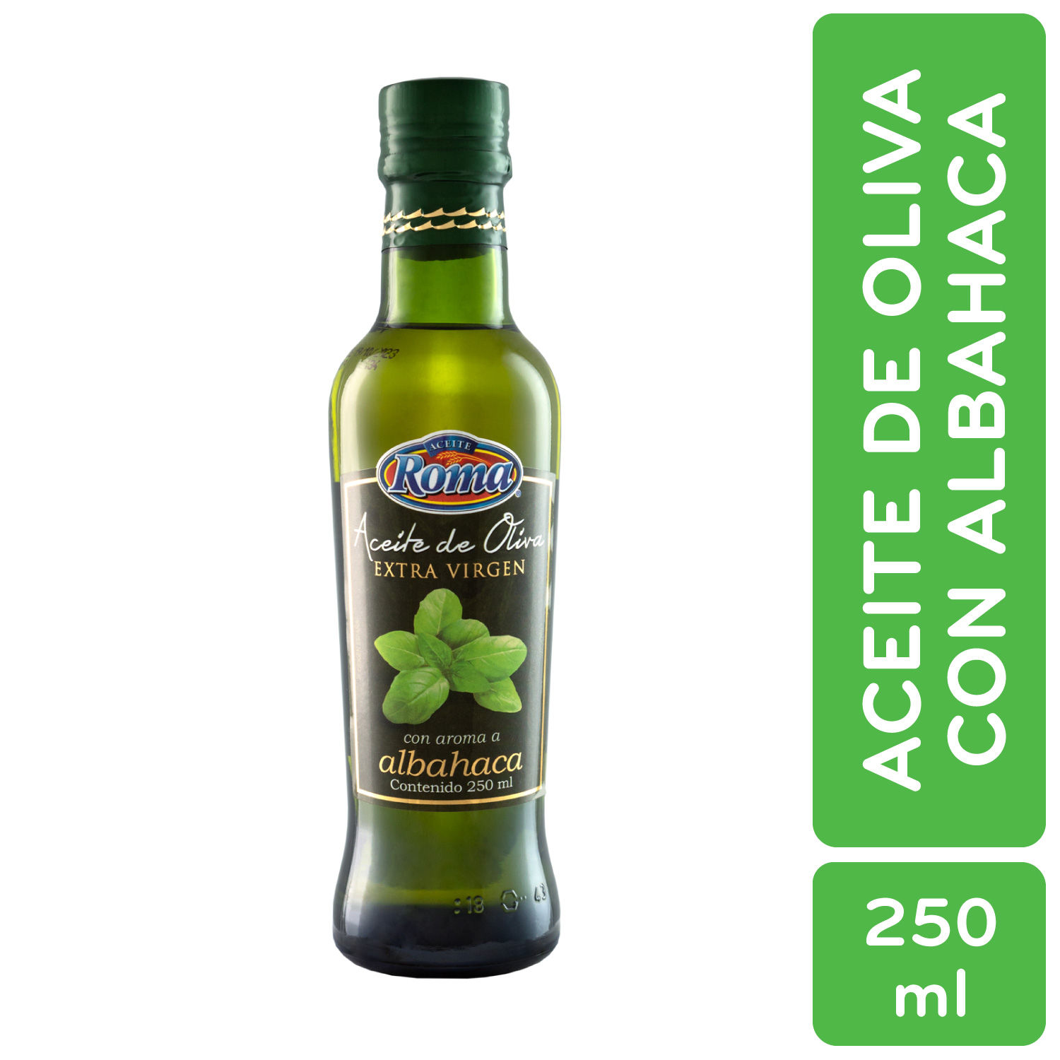 Aceite Oliva Extra Virgen Albahaca Roma