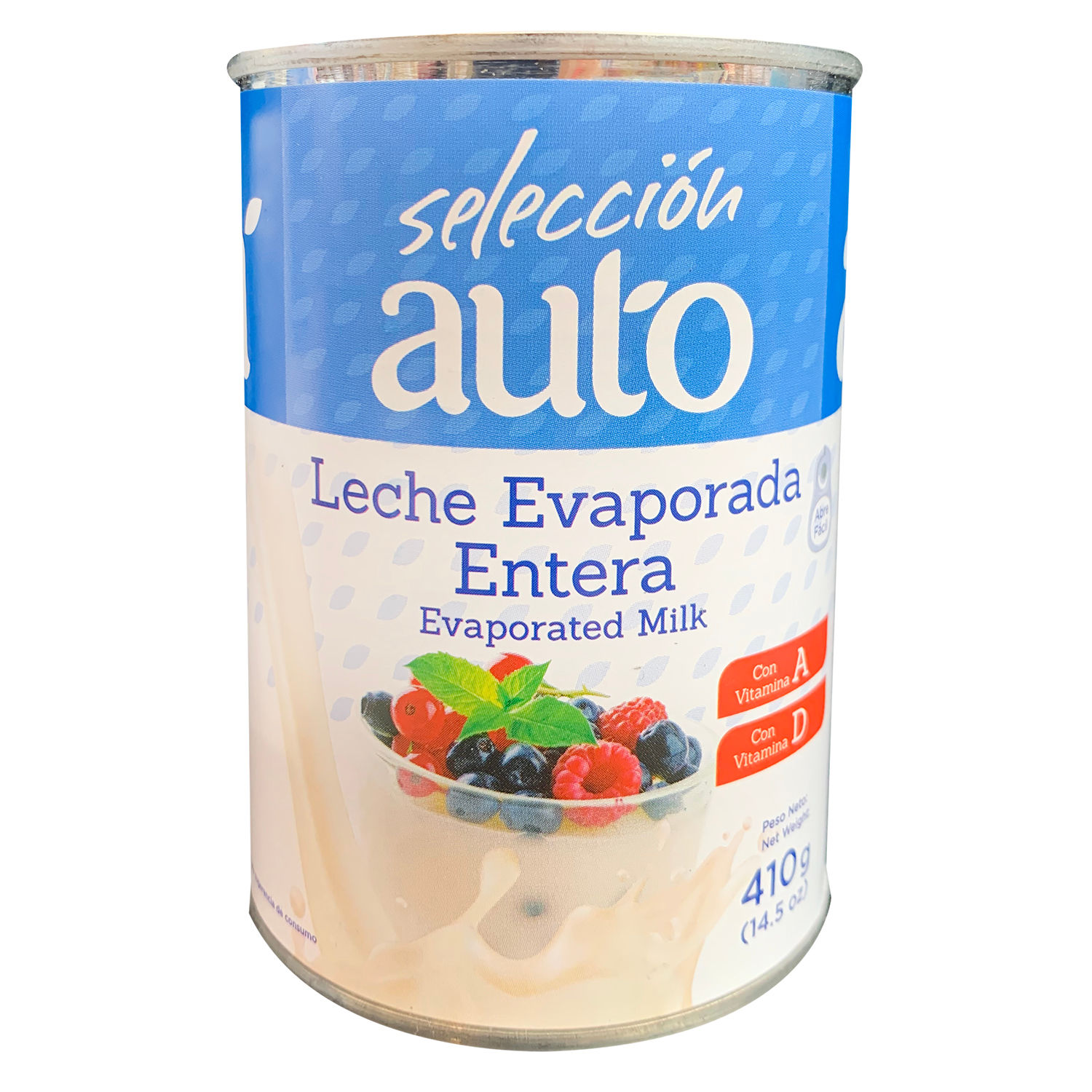 Leche Evaporada Seleccion Auto Lata 410 G