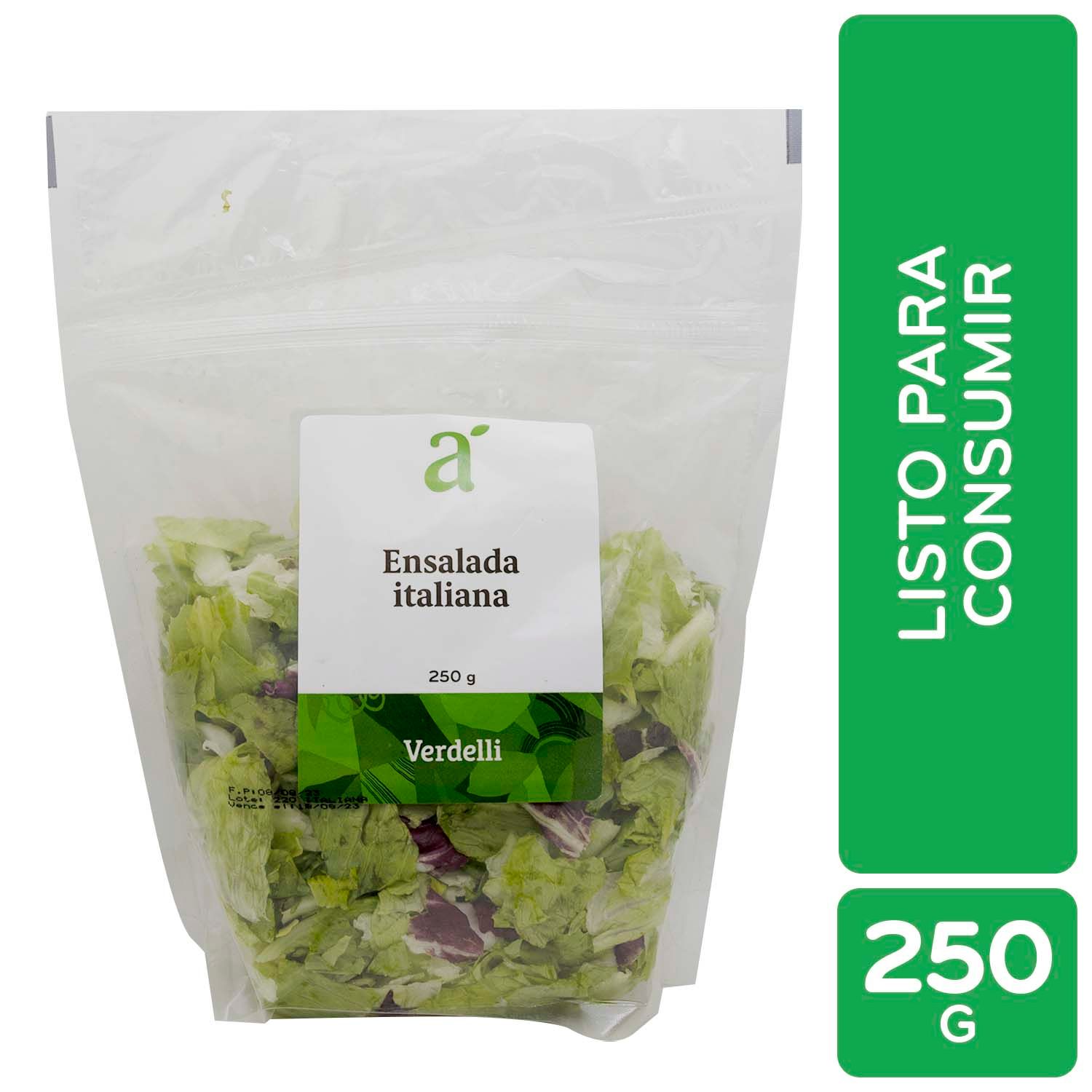 Ensalada Lechuga Italiana Auto Mercado Paquete 250 G