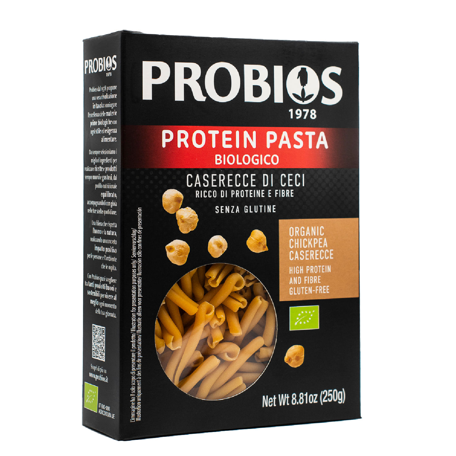 Pasta Alimenticia Pluma Garbanzos Sin Gluten Probios Caja 250 G Auto Mercado