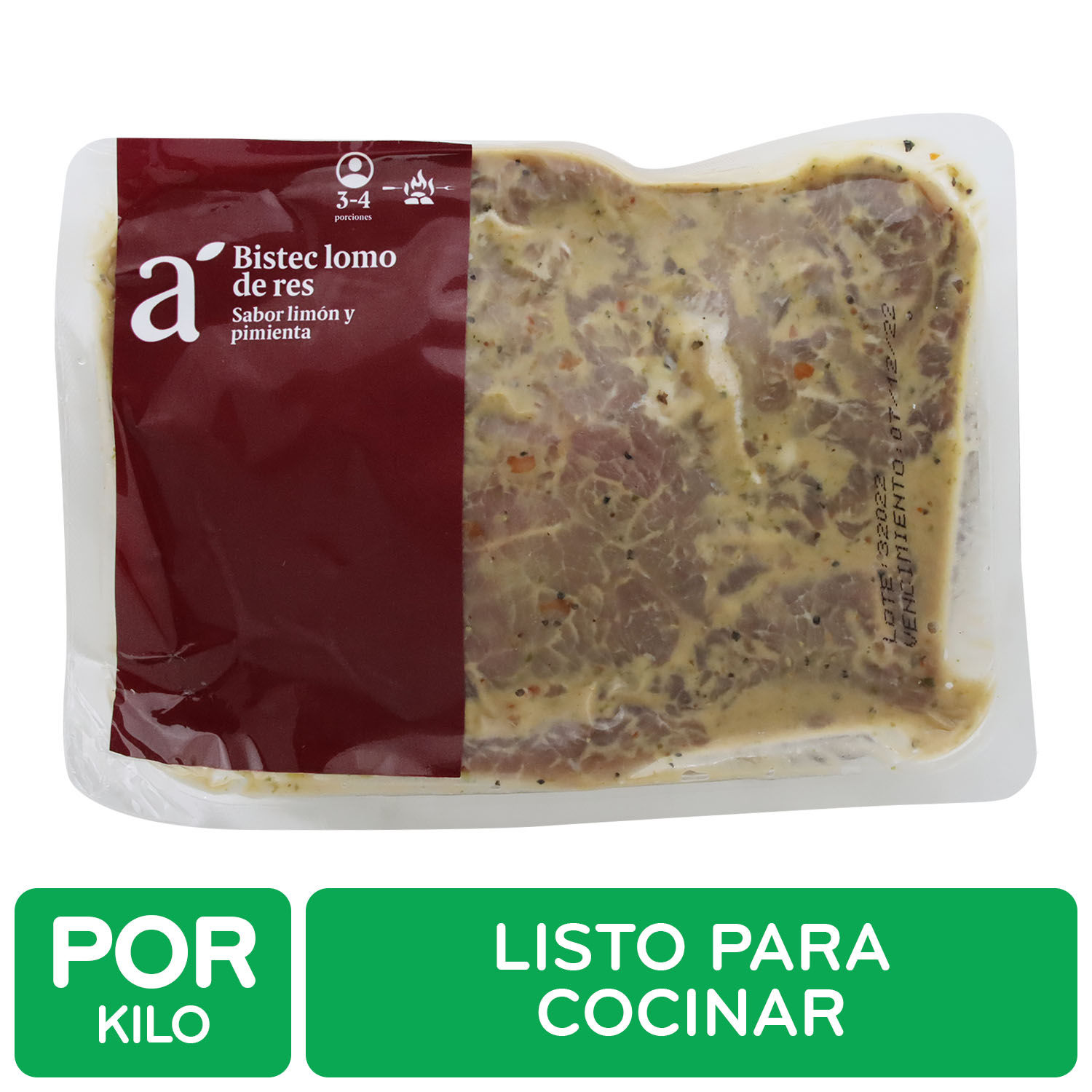 Bistec De Lomo De Res Pimienta Limon Auto Mercado  Kilogramo