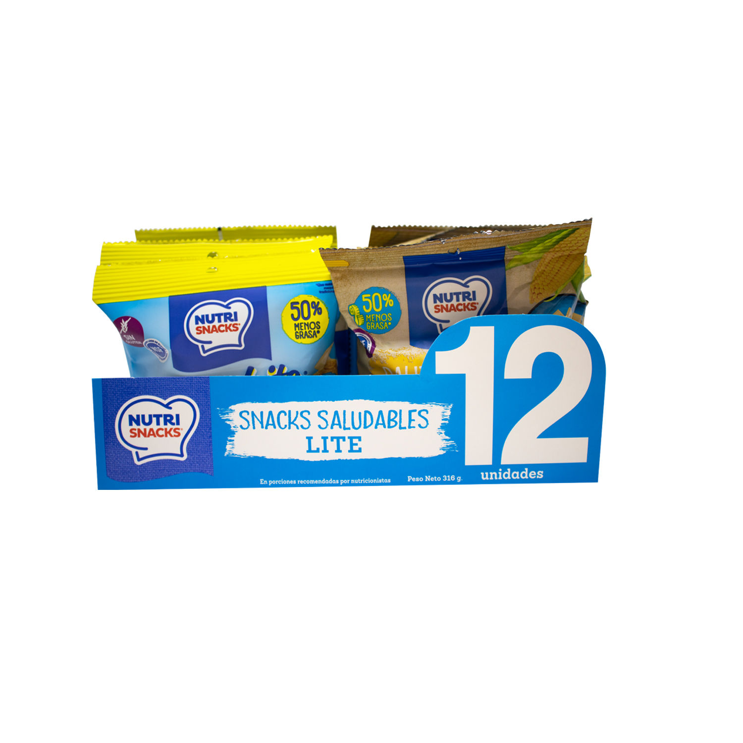 Lonchera Lite 12u Nutrisnacks Bolsa 316 G