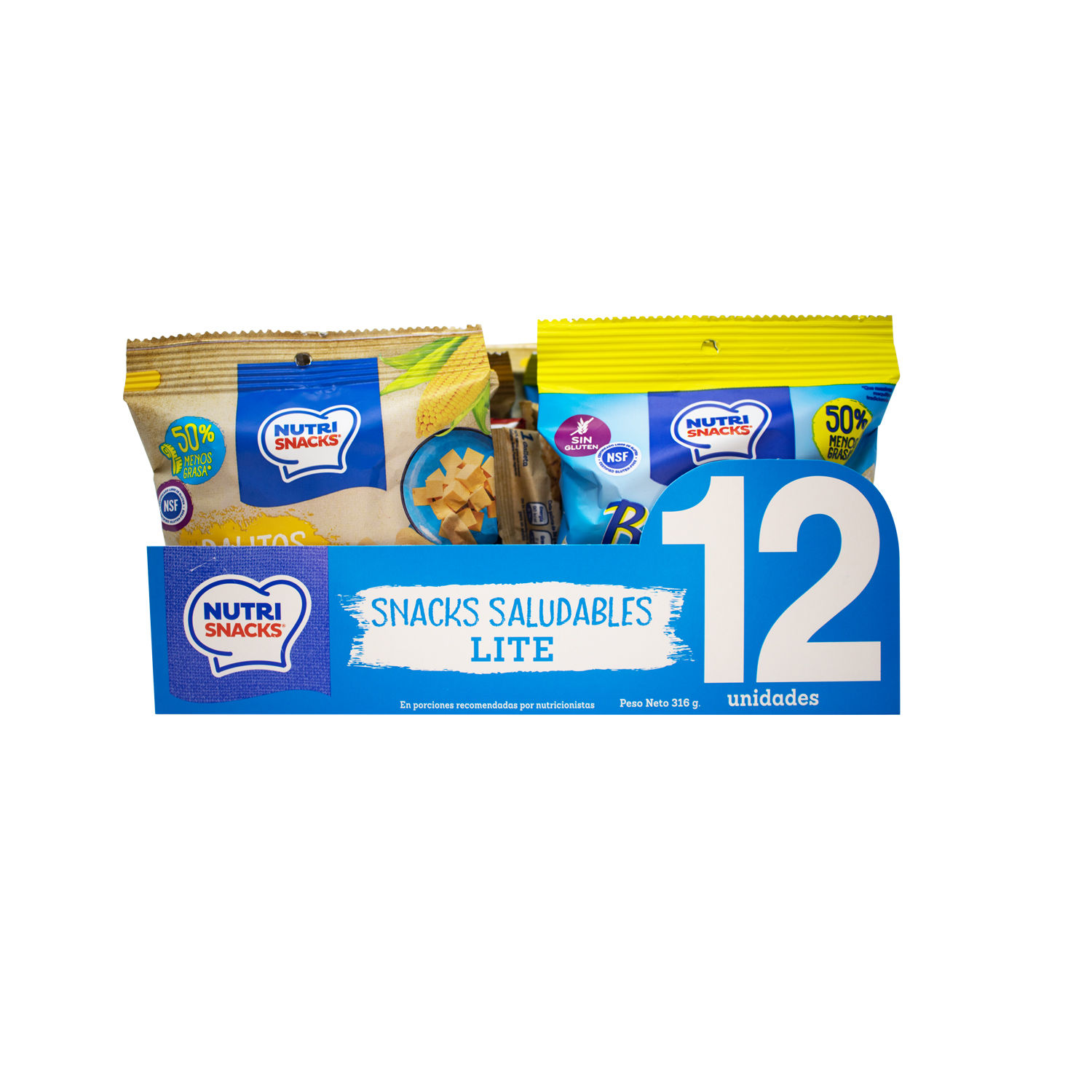 Lonchera Lite 12u Nutrisnacks Bolsa 316 G