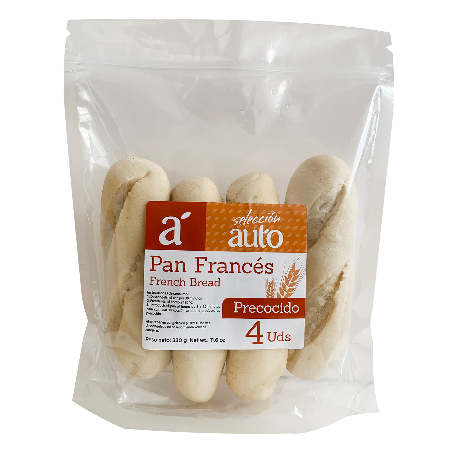 Pan Barra Frances Seleccion Auto Paquete 330 G