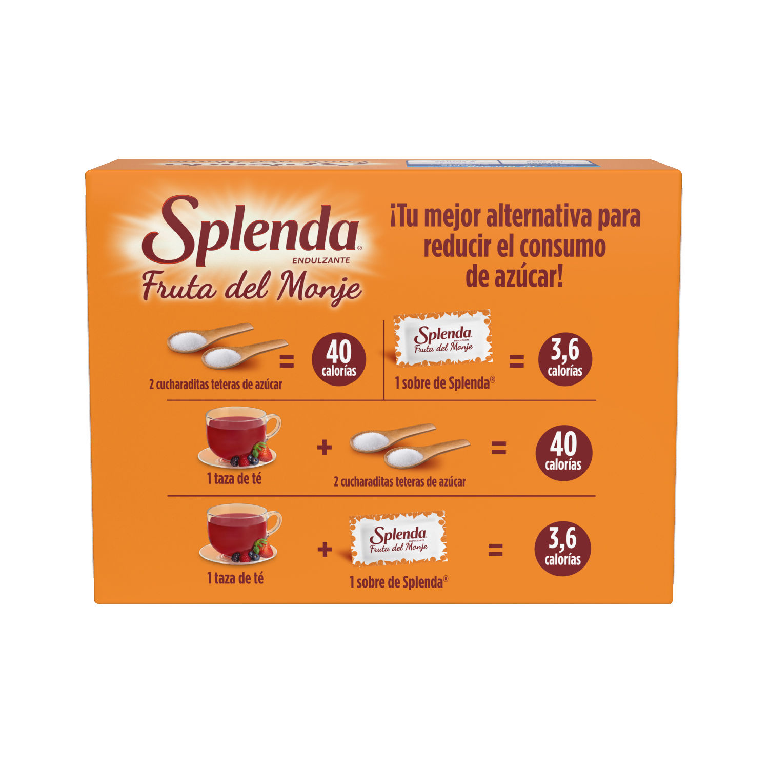 Edulcorante Polvo Fruta Del Monge Splenda Caja 100 G