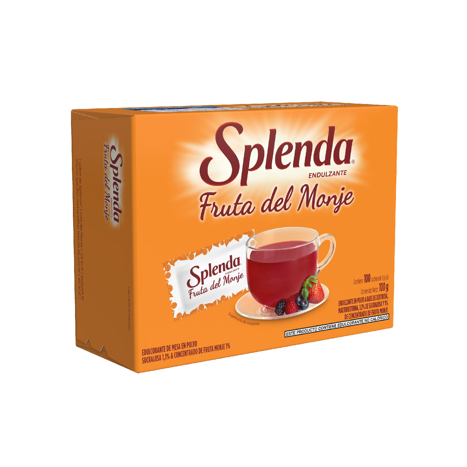 Edulcorante Polvo Fruta Del Monge Splenda Caja 100 G