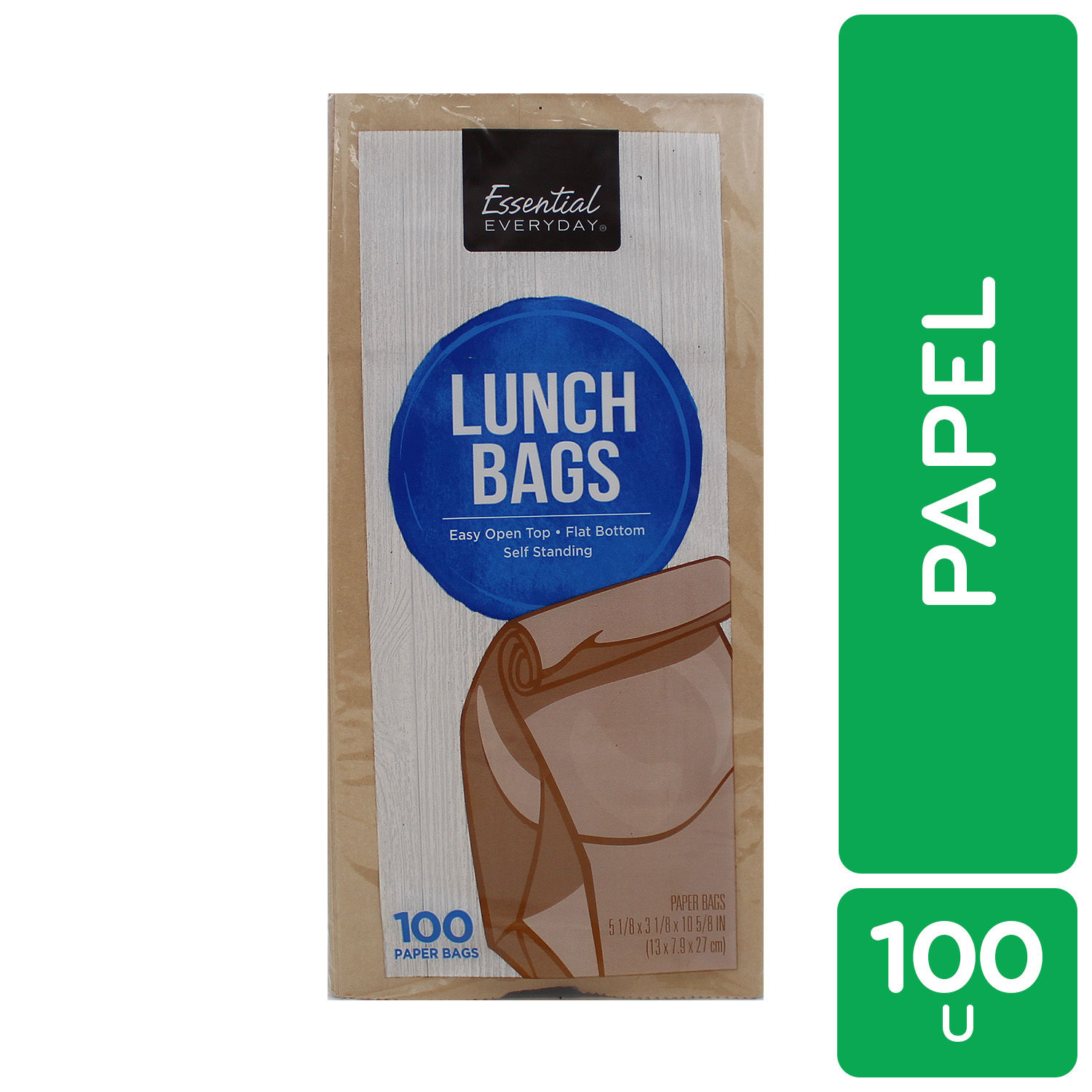 Bolsas De Papel Essential Everyday Caja 100 U